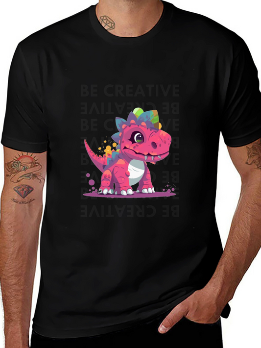 Cartoon Dinosaur Graphic Tee