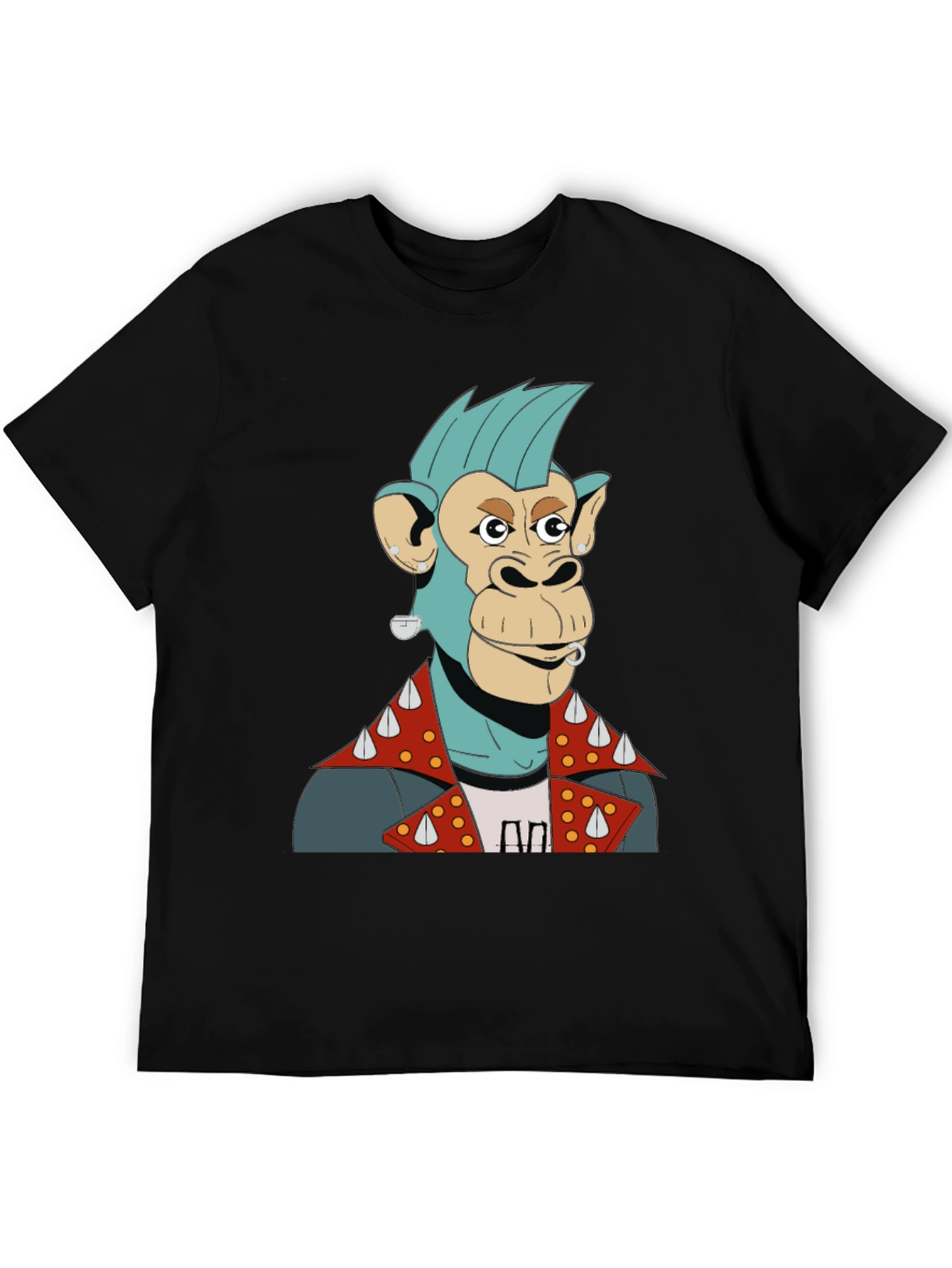 Cool Punk Ape Graphic T-Shirt