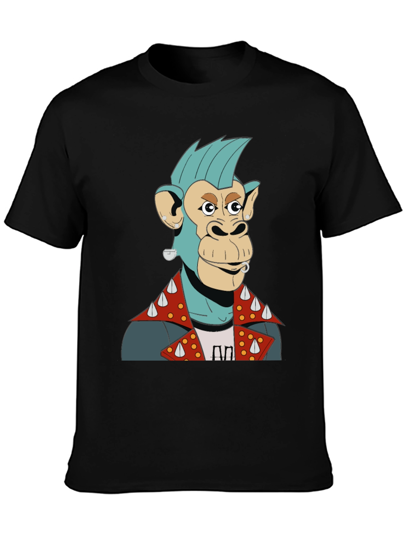 Cool Punk Ape Graphic T-Shirt