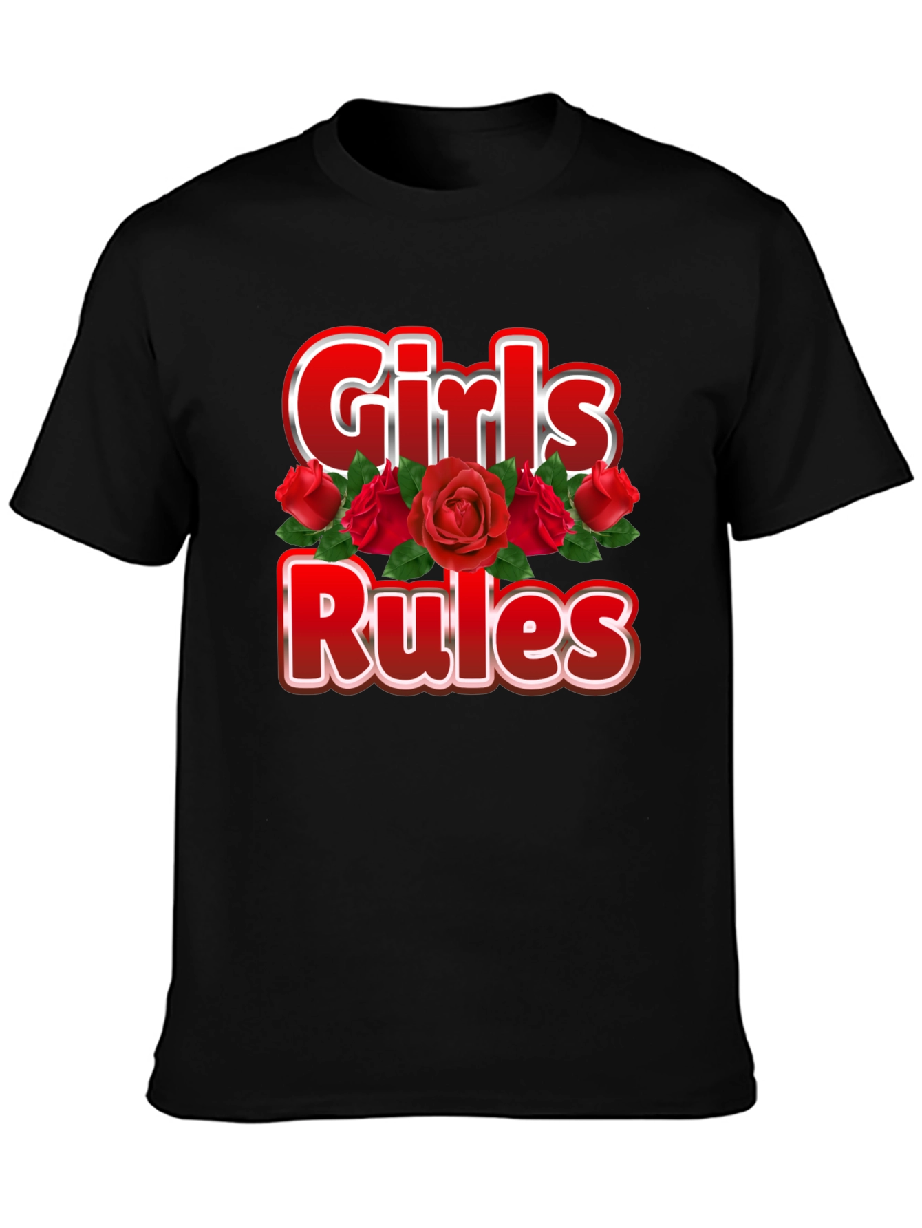 Girls Rules T-Shirt - Floral Design