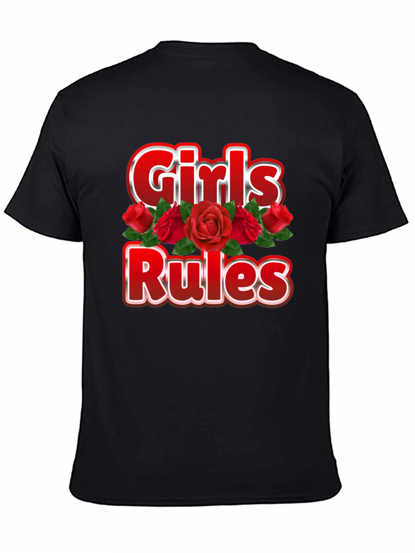 Girls Rules T-Shirt - Floral Design