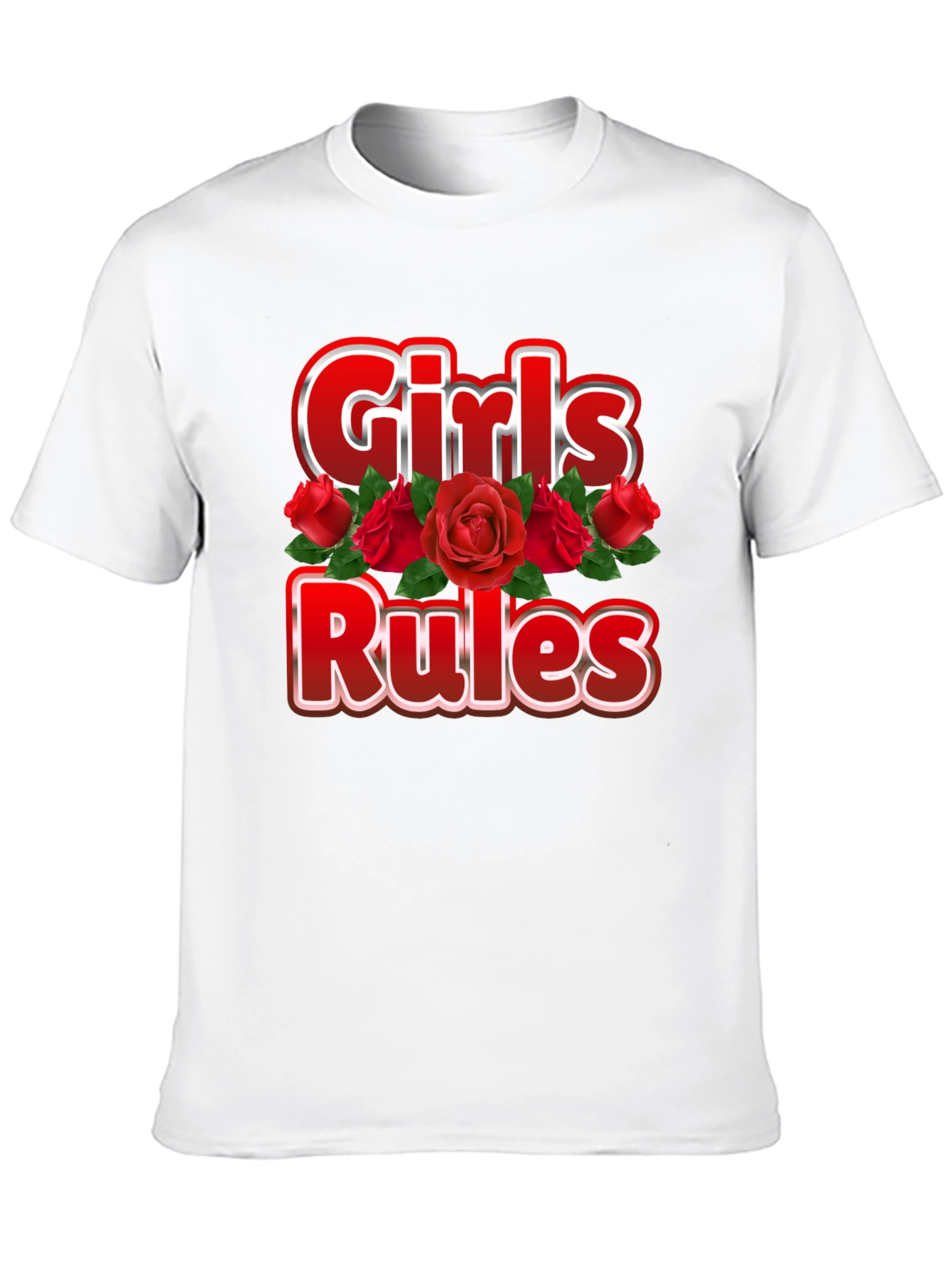 Girls Rules T-Shirt - Floral Design