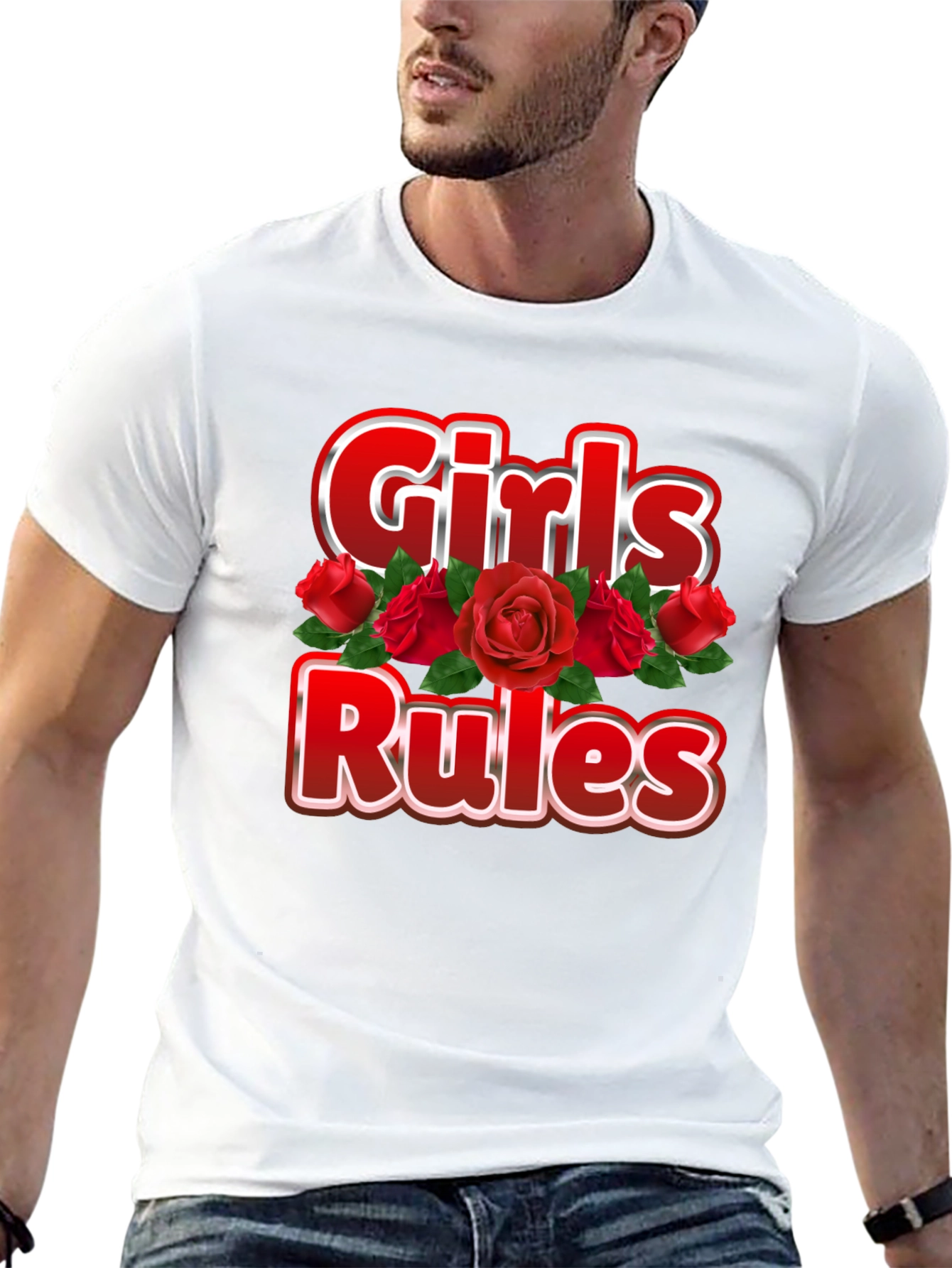 Girls Rules T-Shirt - Floral Design
