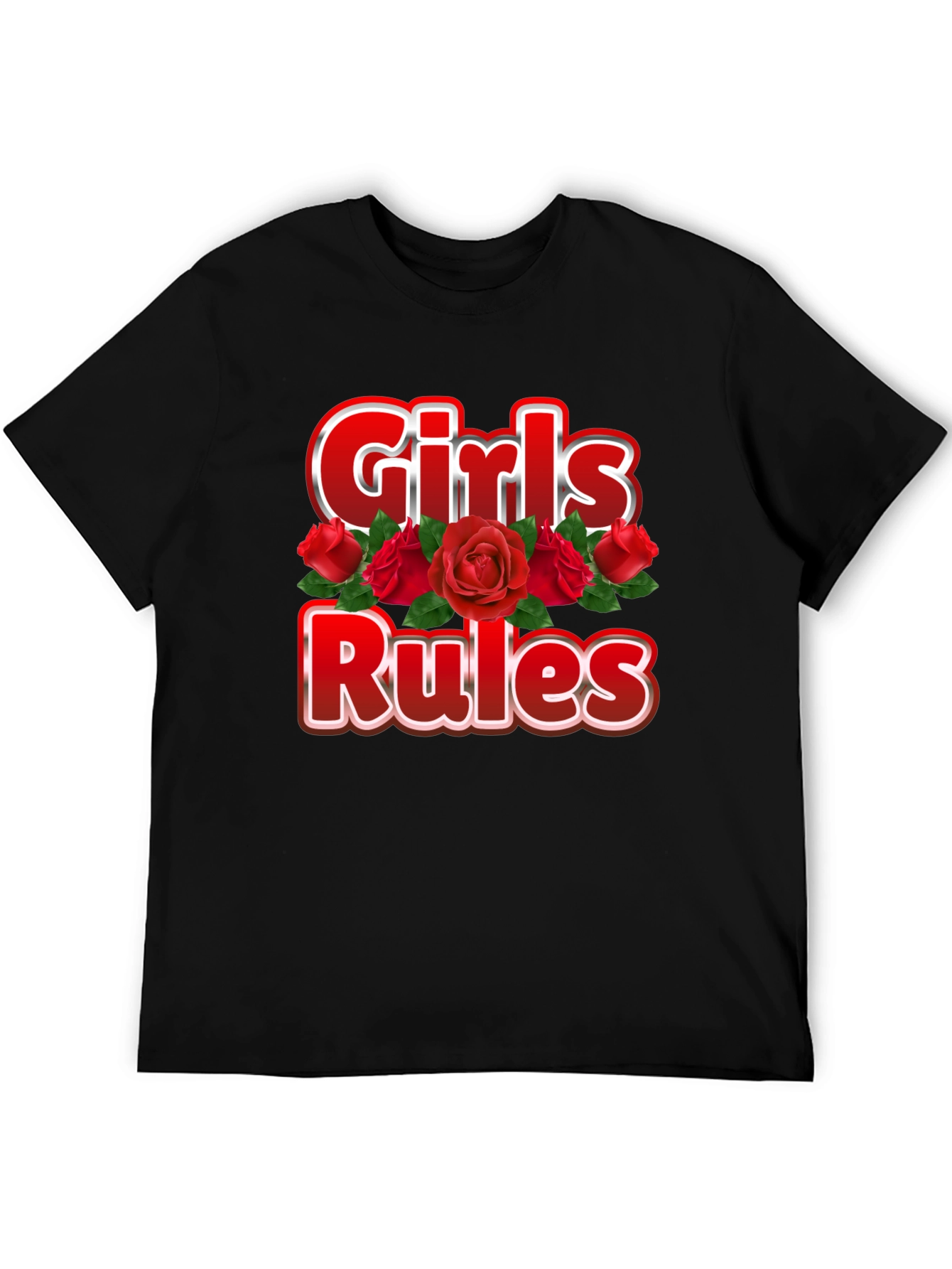 Girls Rules T-Shirt - Floral Design