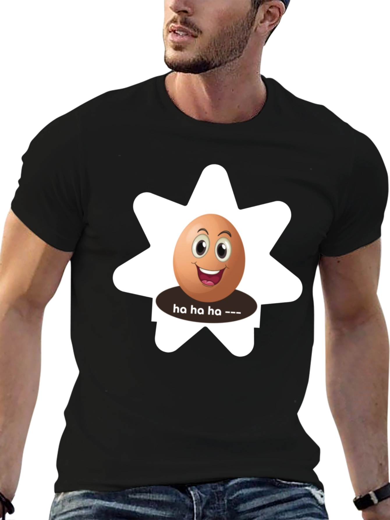 Funny Egg Cartoon Graphic T-Shirt