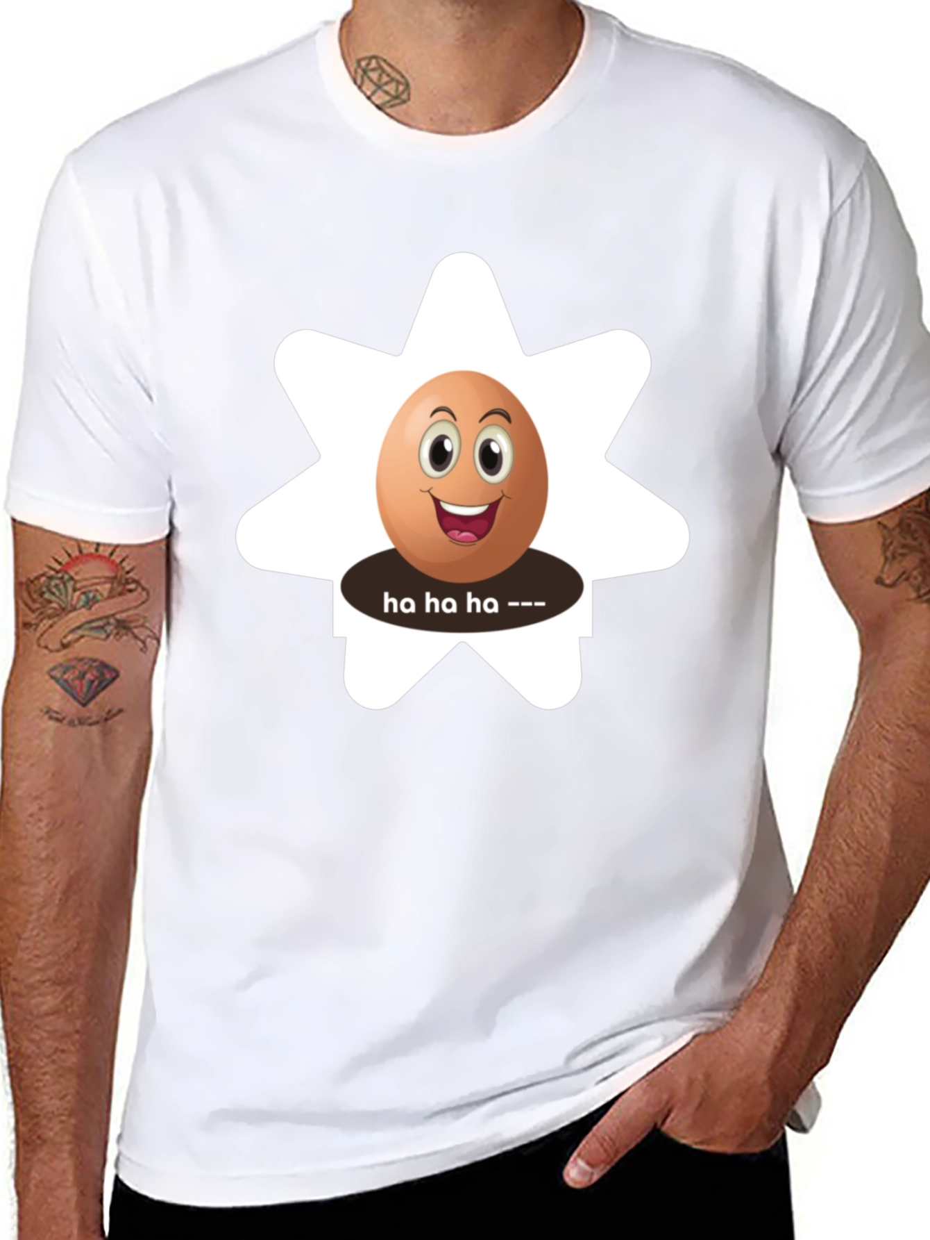 Funny Egg Cartoon Graphic T-Shirt