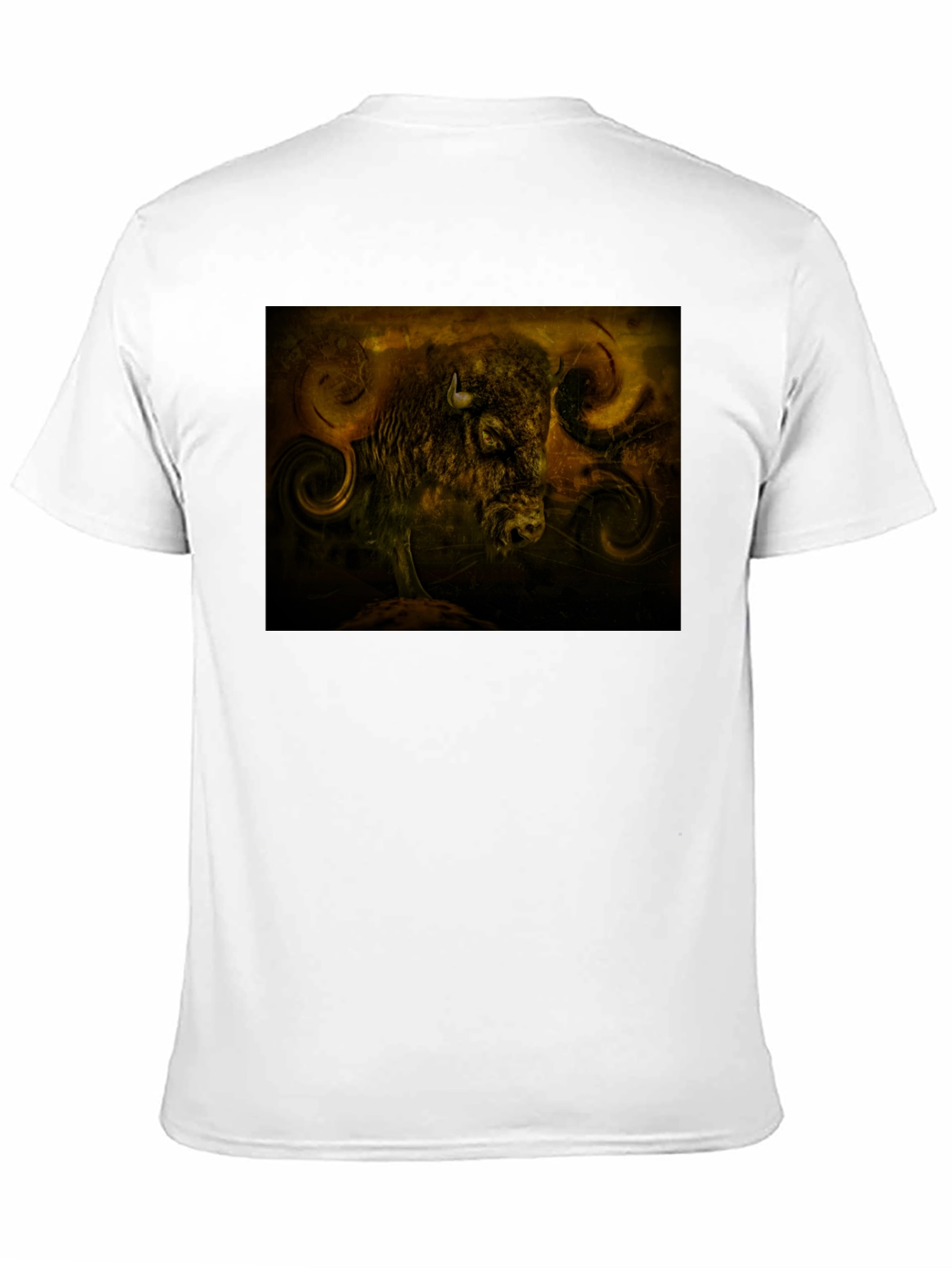 Buffalo Graphic Tee - Artistic Print Black Shirt
