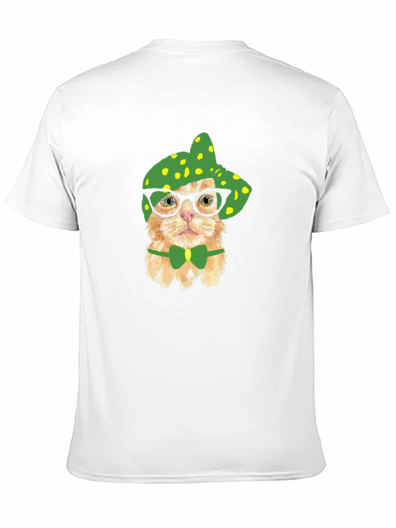 Funny Cat T-Shirt - Cat with Glasses and Bowtie