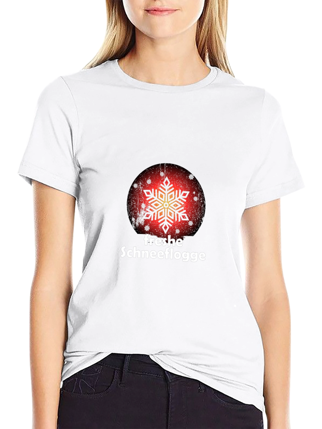 Fresh Snowflake Graphic T-Shirt - Black