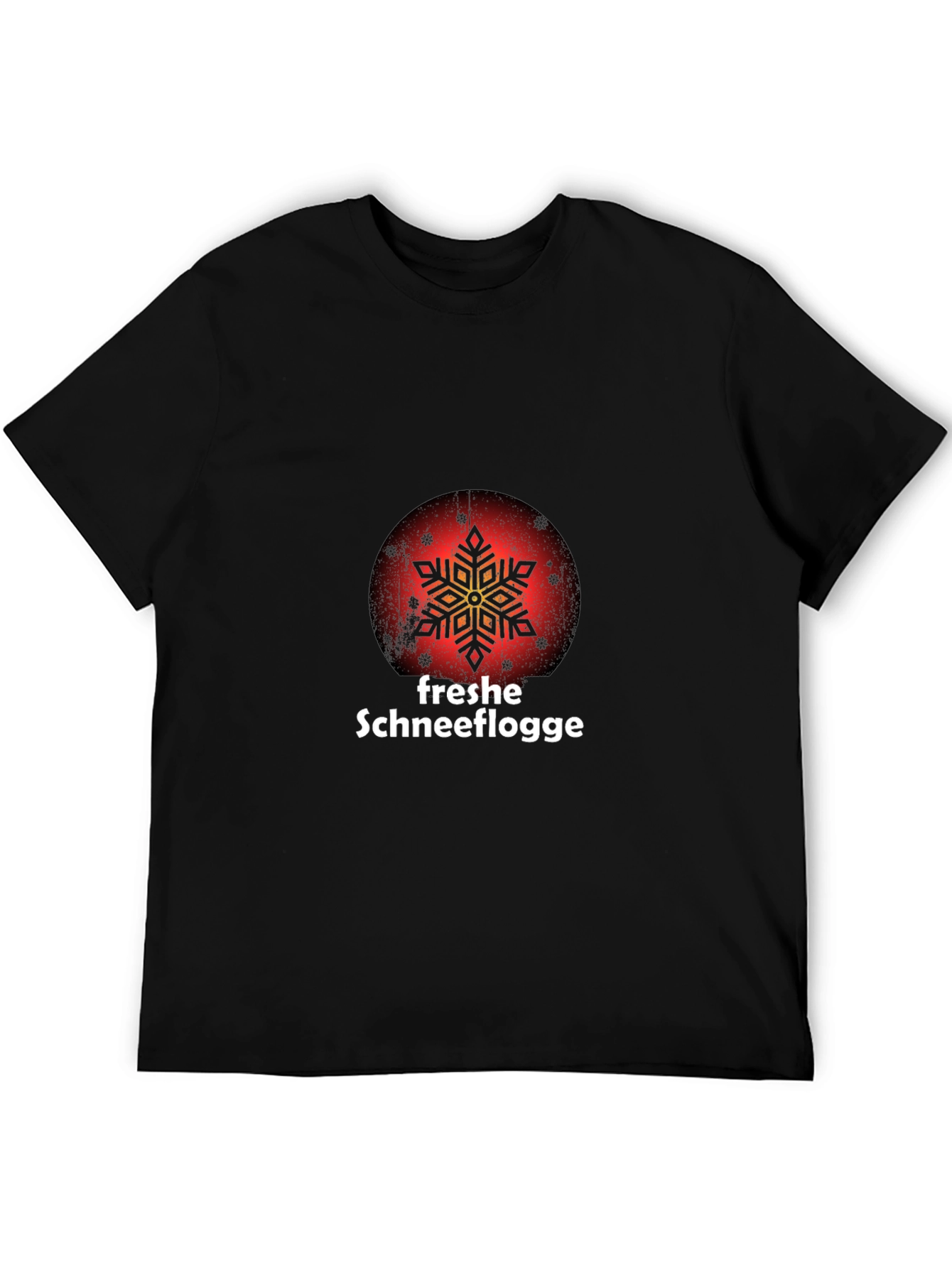 Fresh Snowflake Graphic T-Shirt - Black