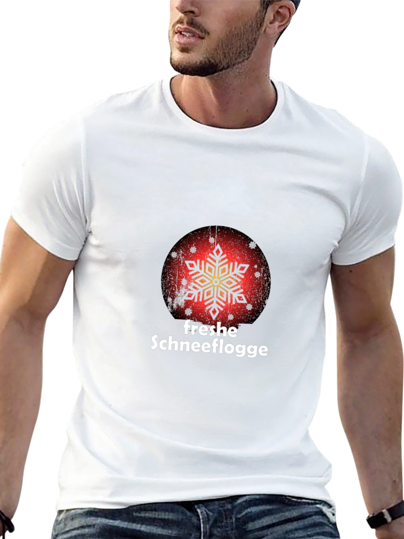 Fresh Snowflake Graphic T-Shirt - Black