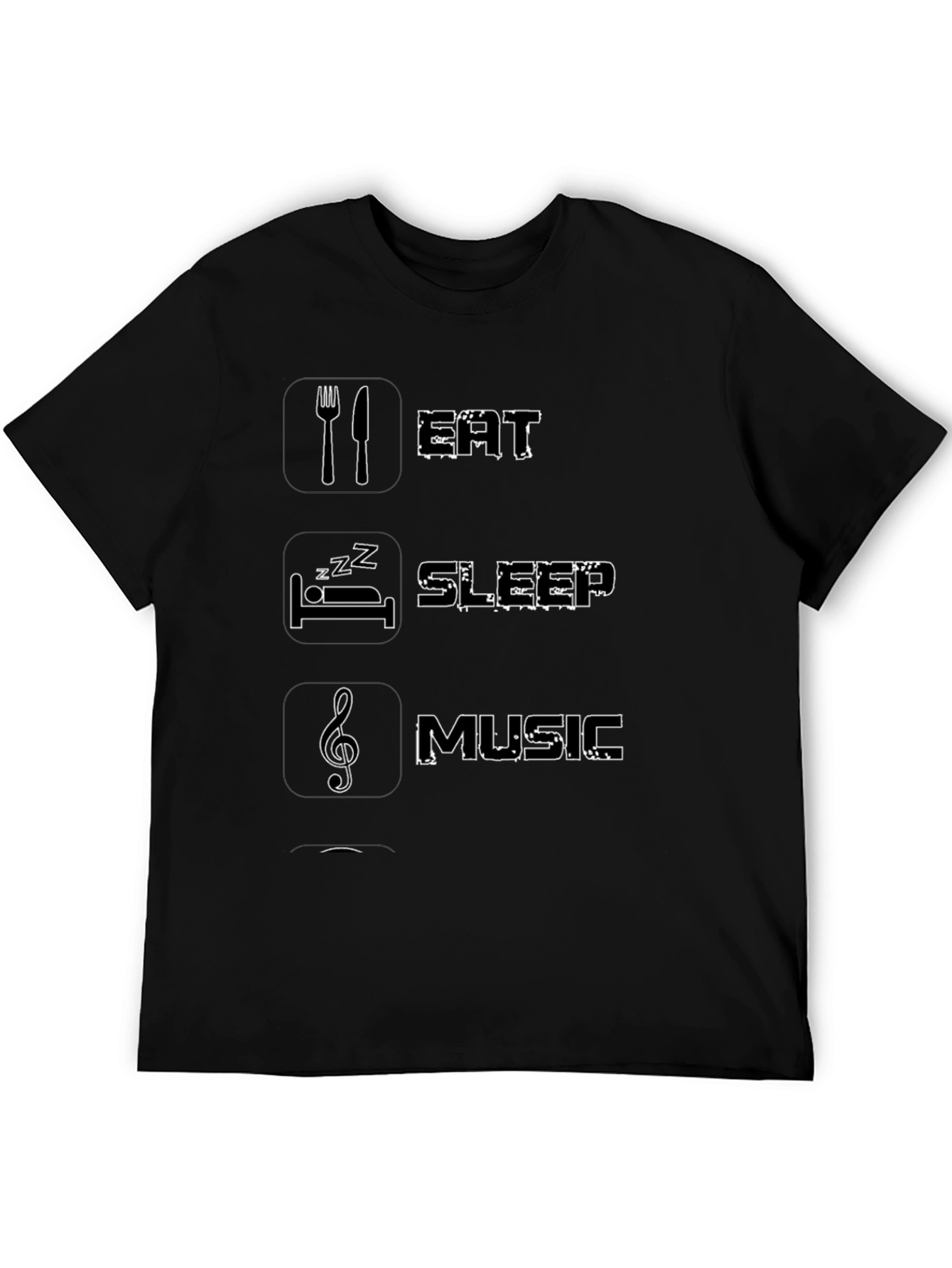 Eat Sleep Music T-Shirt - Black Graphic Tee