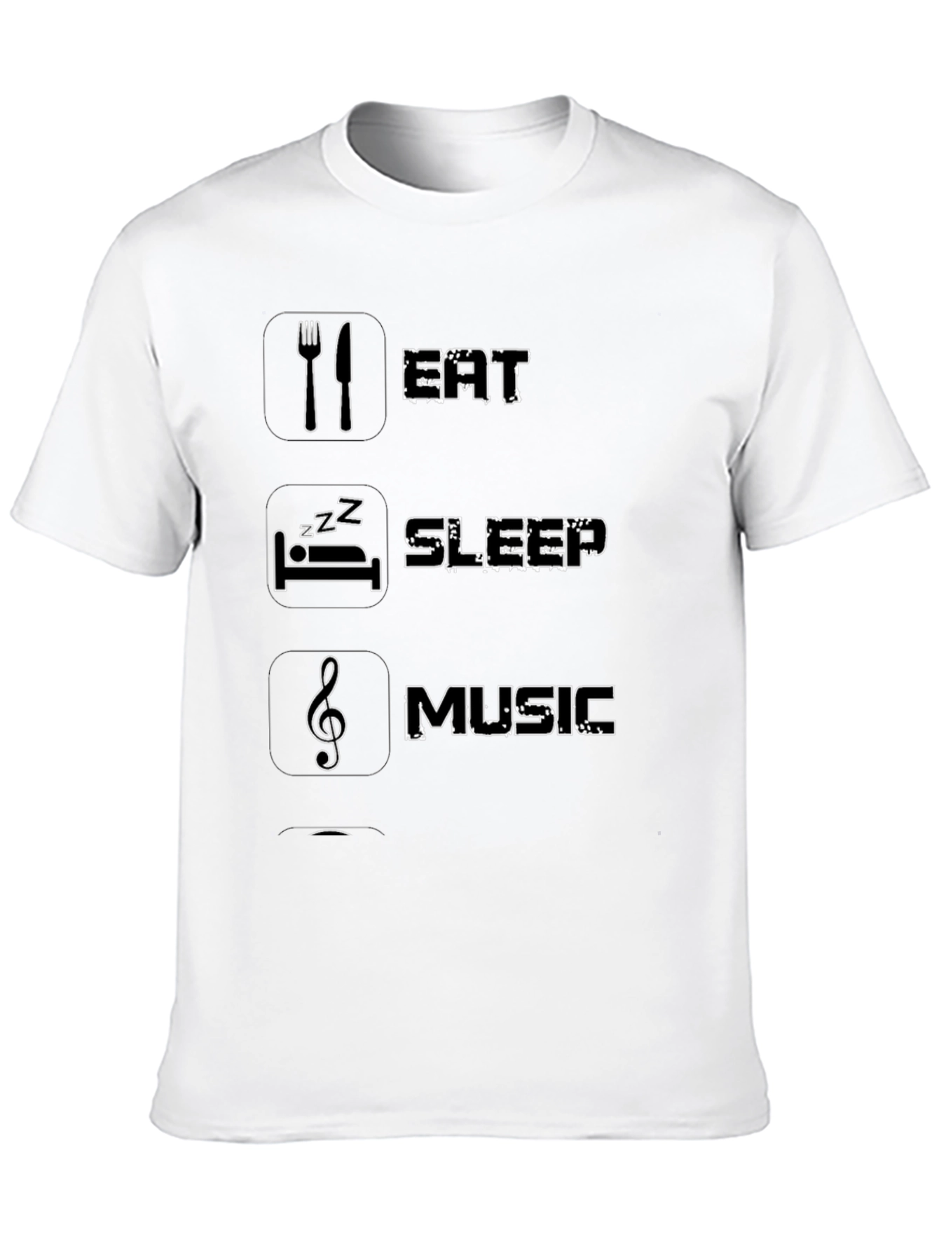Eat Sleep Music T-Shirt - Black Graphic Tee