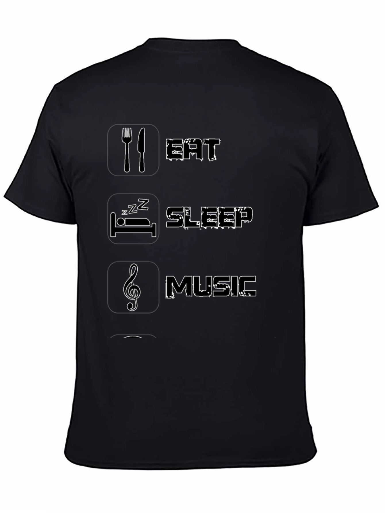 Eat Sleep Music T-Shirt - Black Graphic Tee
