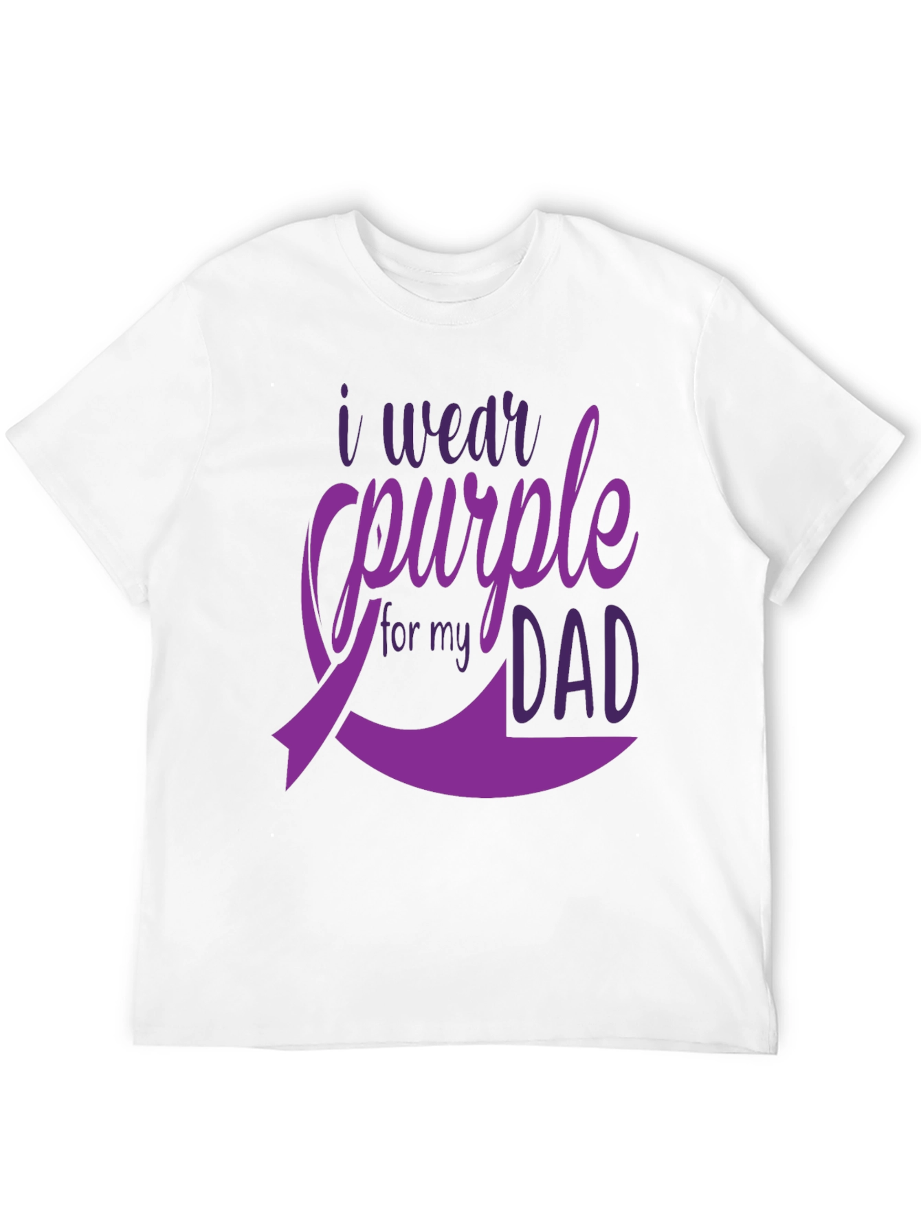 Purple Dad Awareness Ribbon T-Shirt
