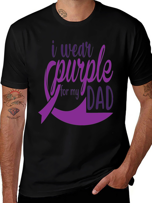 Purple Dad Awareness Ribbon T-Shirt