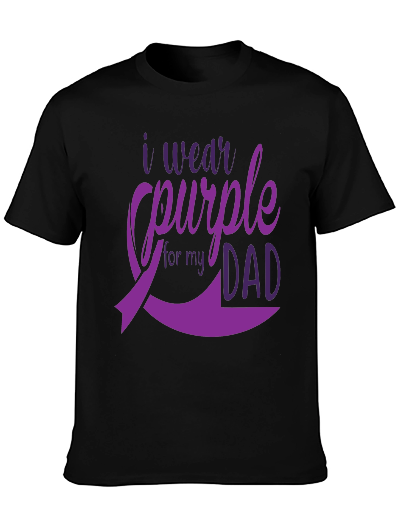Purple Dad Awareness Ribbon T-Shirt