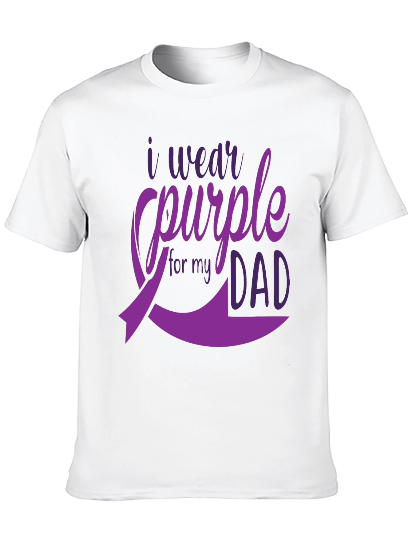 Purple Dad Awareness Ribbon T-Shirt