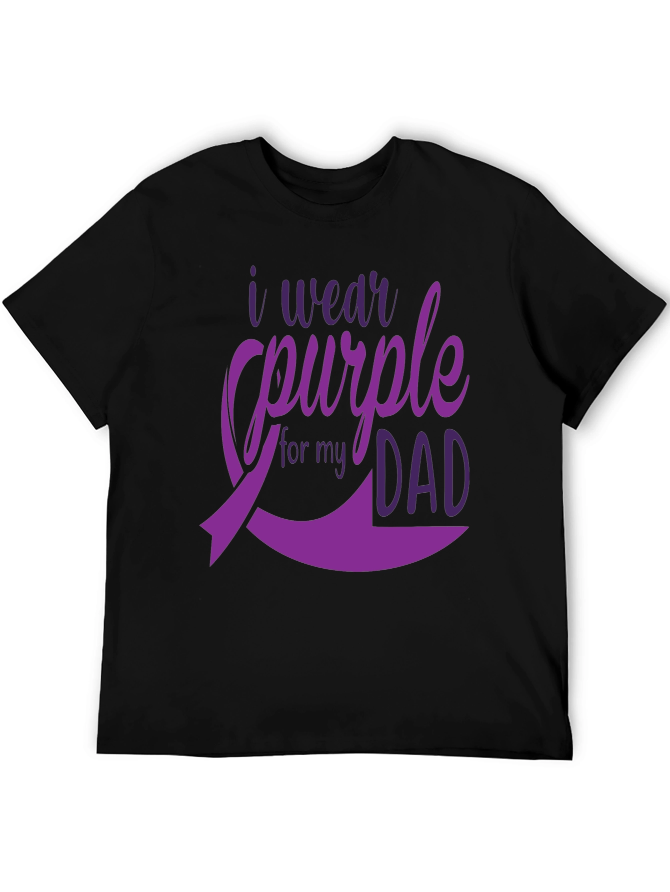 Purple Dad Awareness Ribbon T-Shirt
