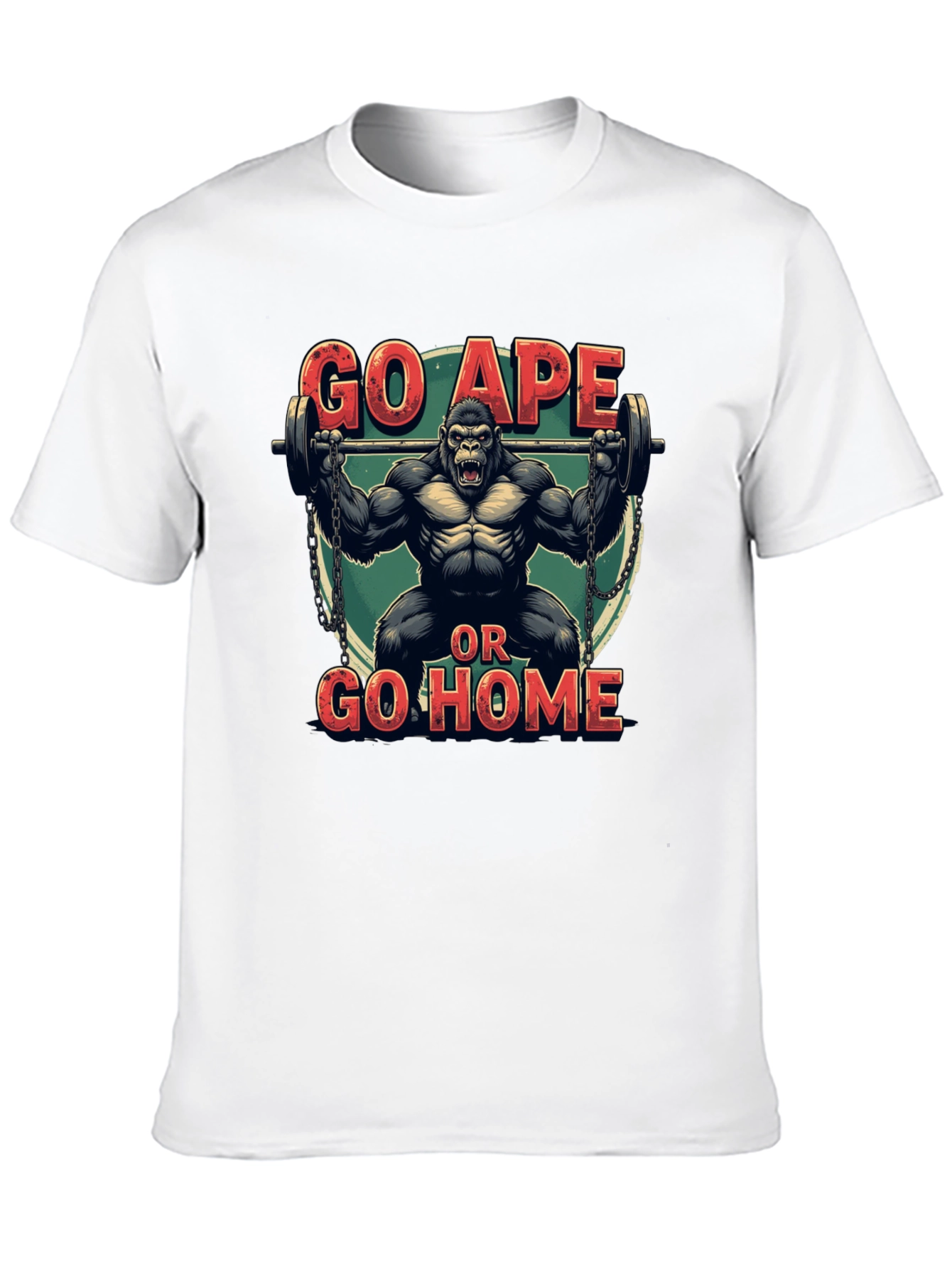 Go Ape or Go Home Black Graphic Tee