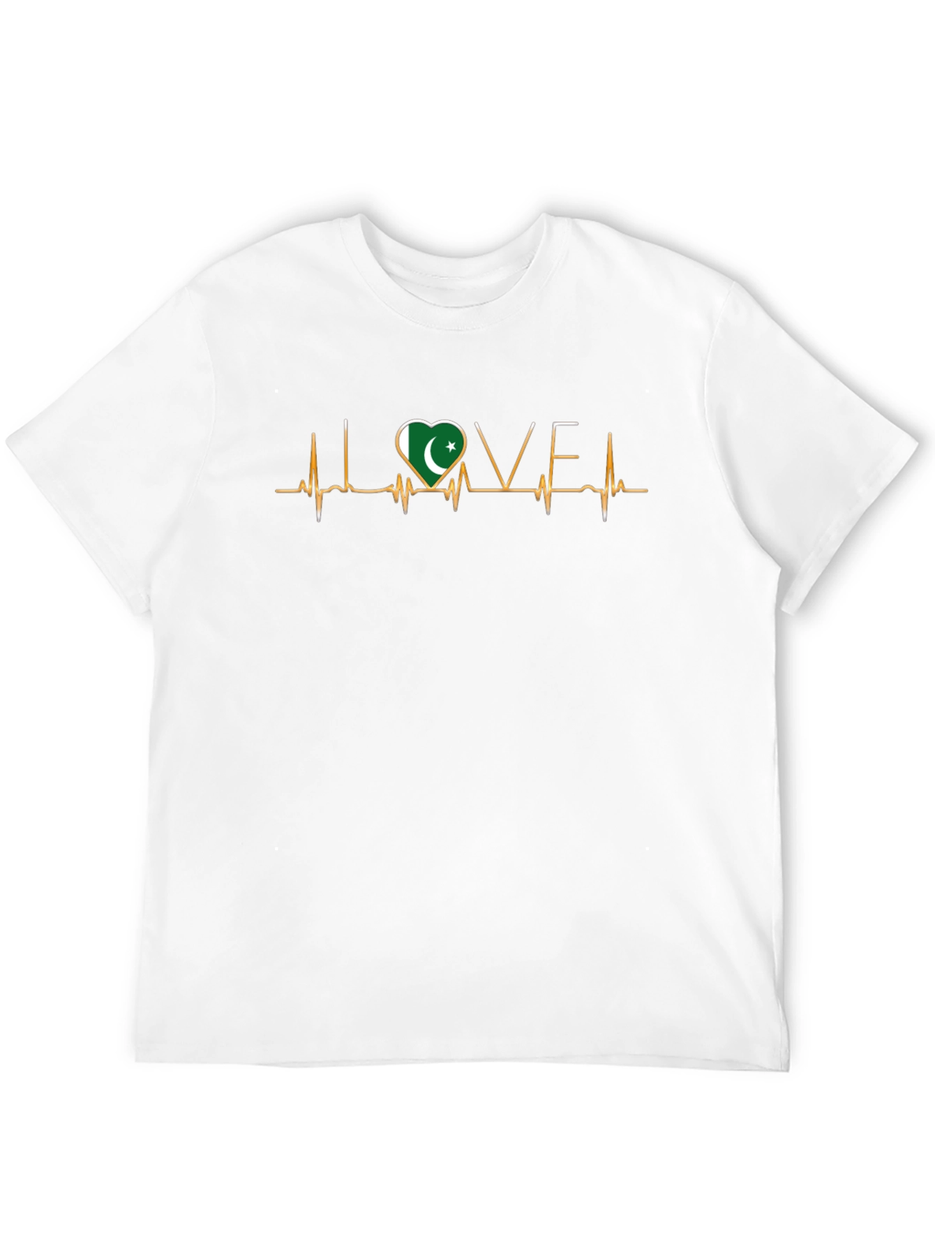 Pakistan Love Heartbeat Black T-Shirt
