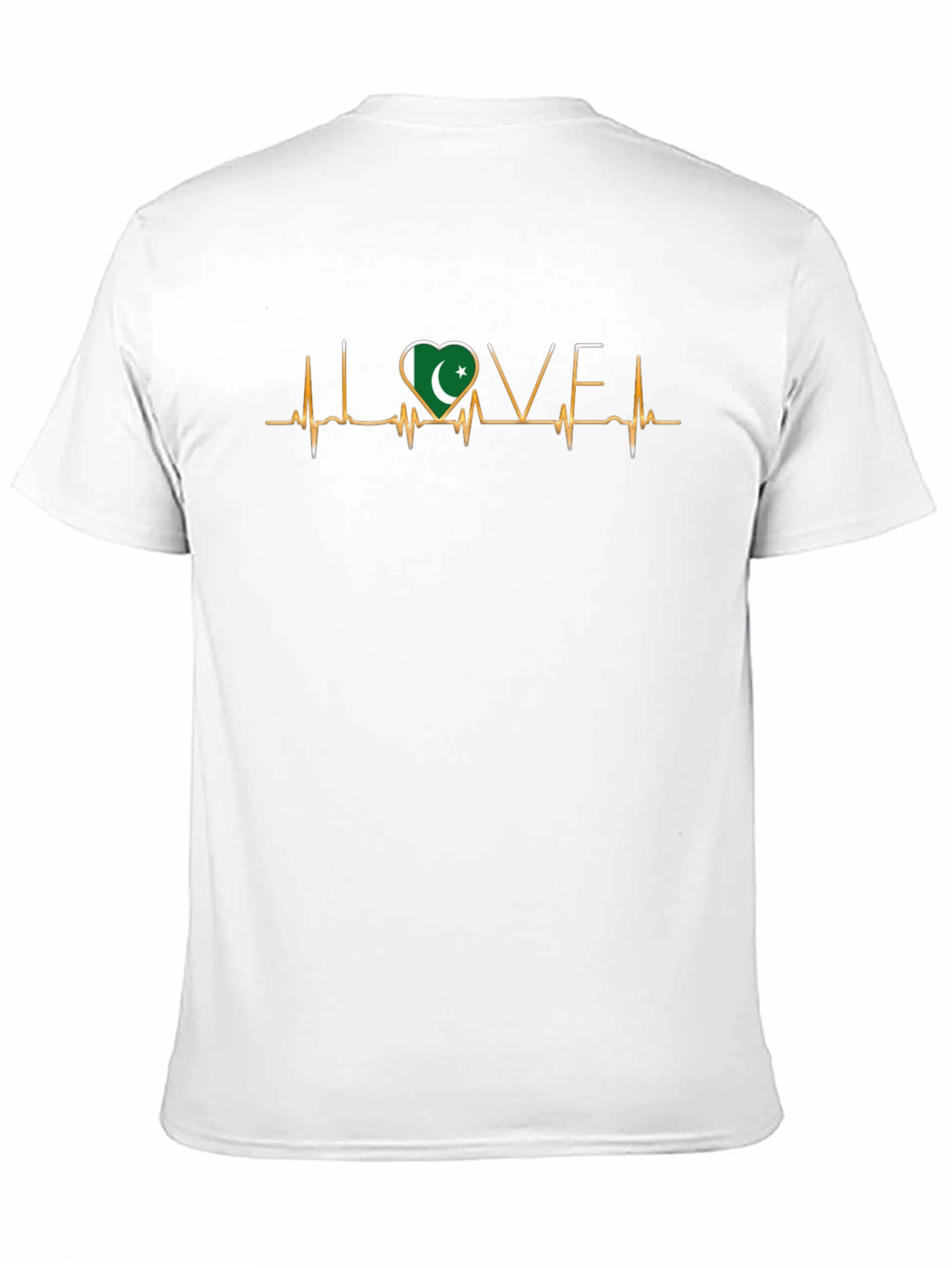 Pakistan Love Heartbeat Black T-Shirt