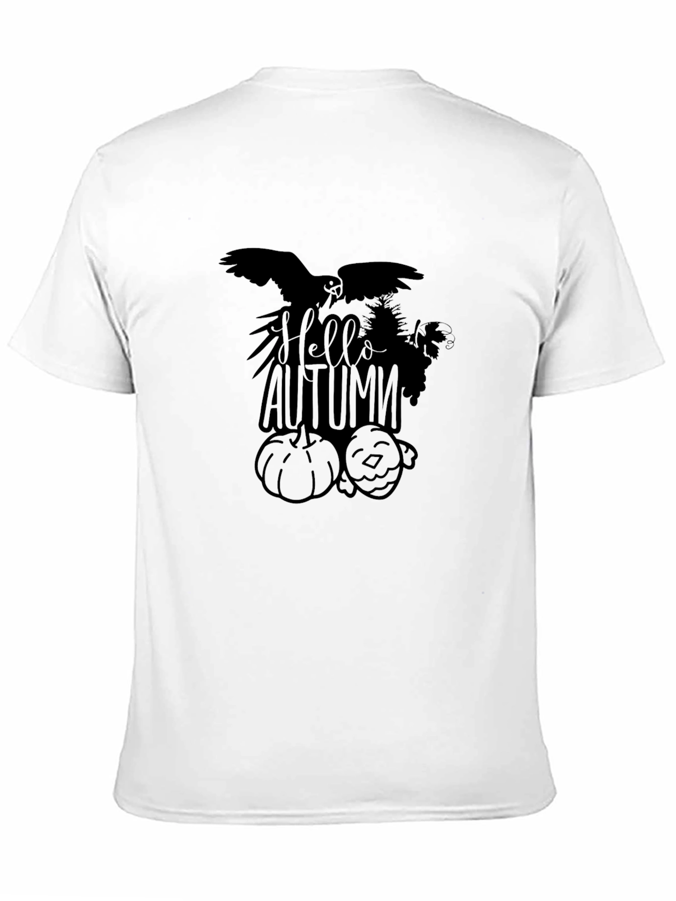Hello Autumn Graphic Tee - Black
