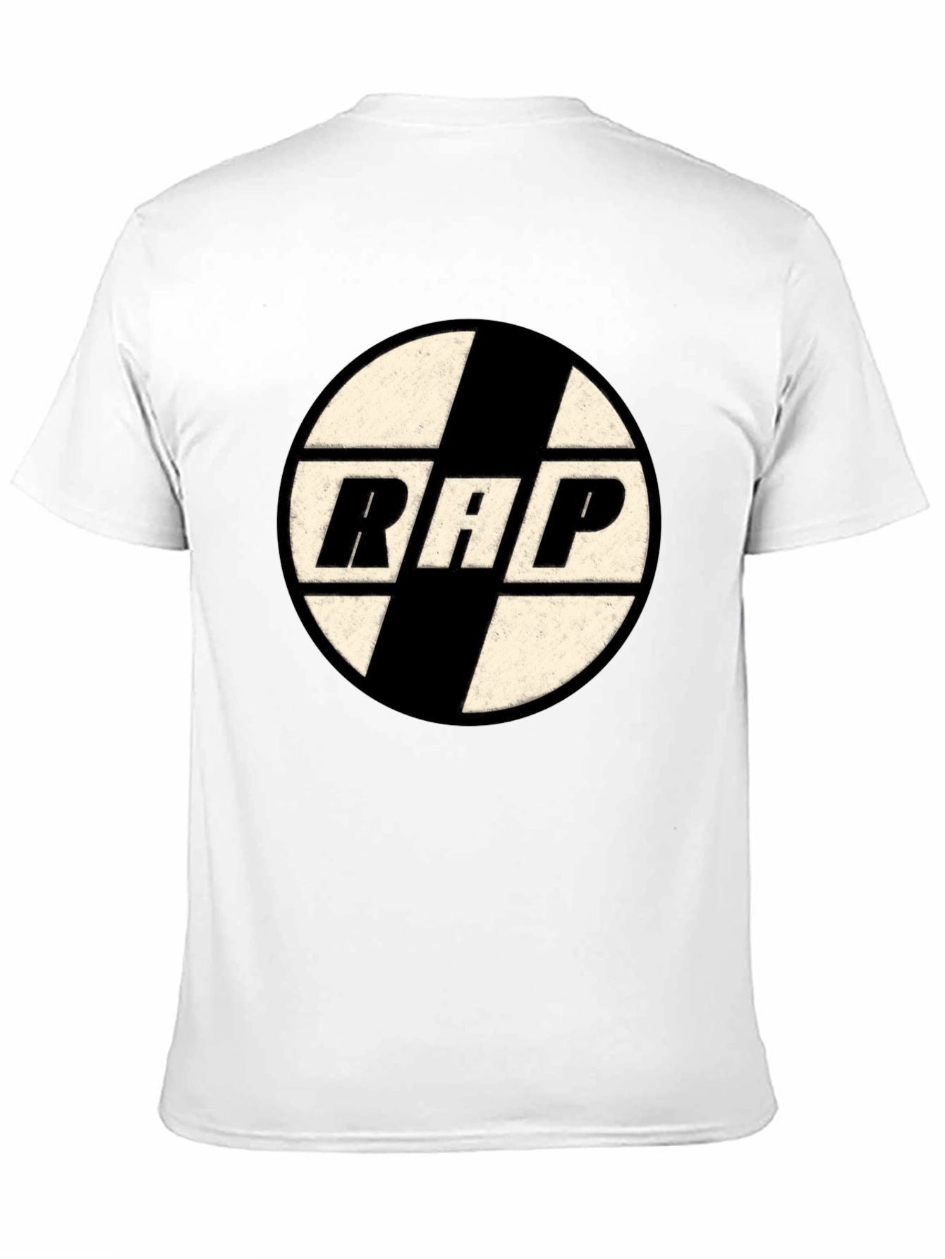 Retro RAP Graphic Tee - Black Cotton T-Shirt