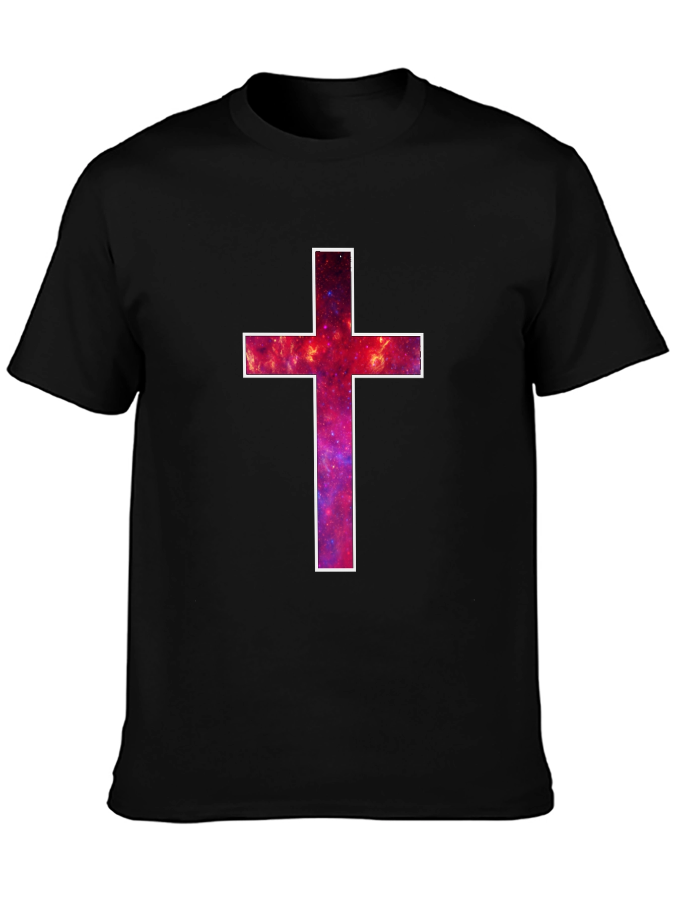 Galaxy Cross Graphic Tee - Mens Black T-Shirt