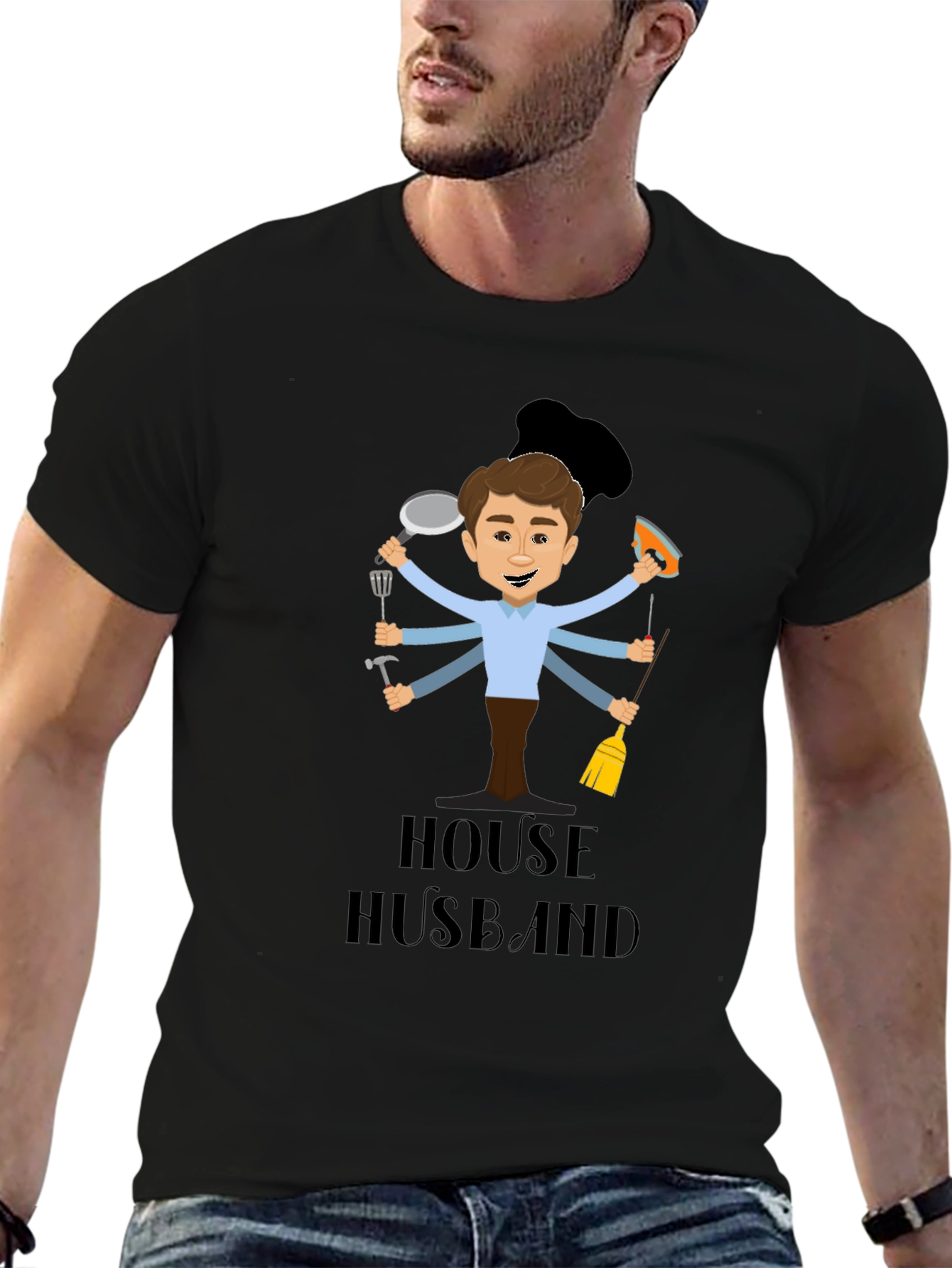 House Husband Graphic Tee - Multi-Tasking Dad