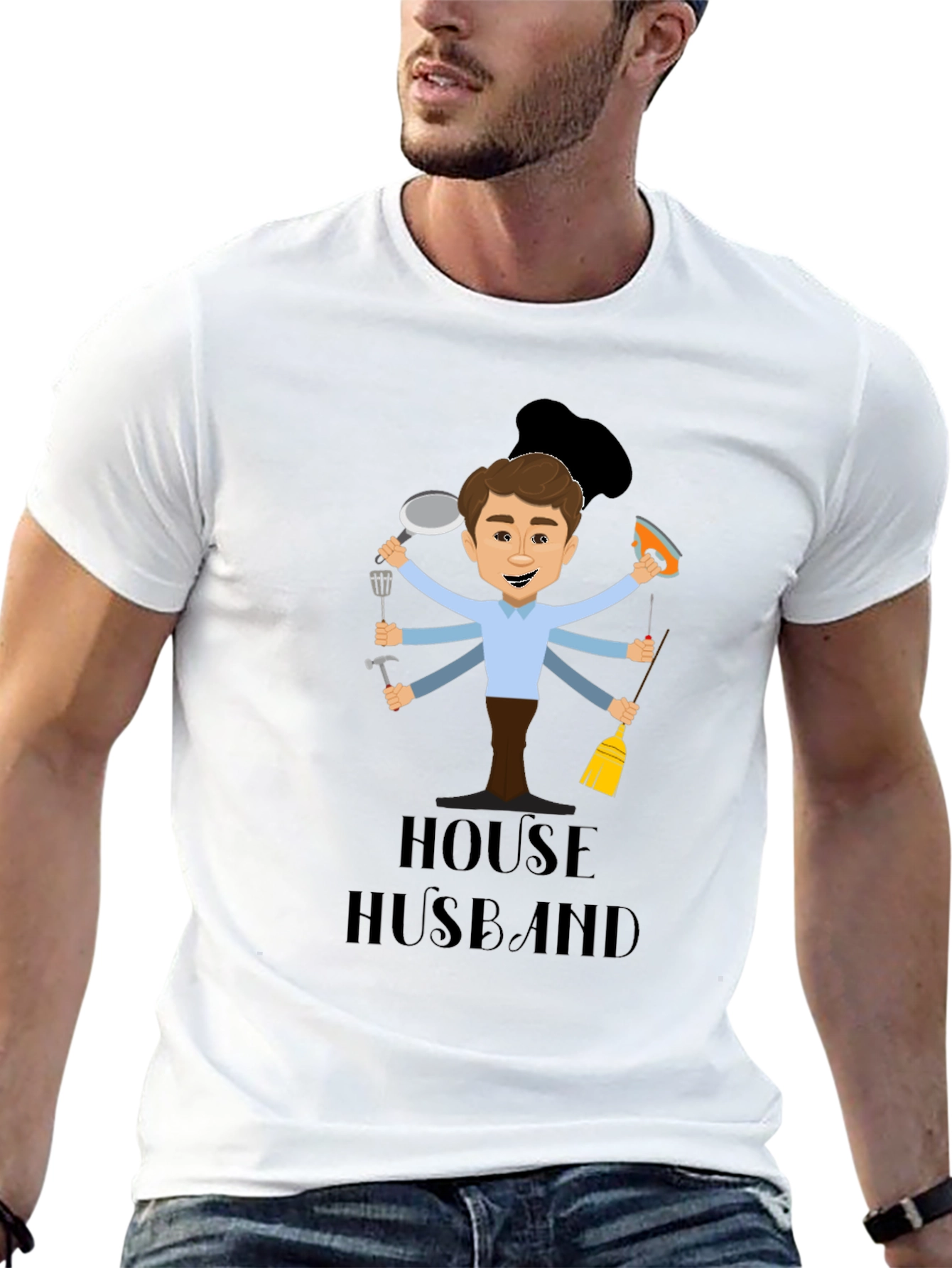 House Husband Graphic Tee - Multi-Tasking Dad