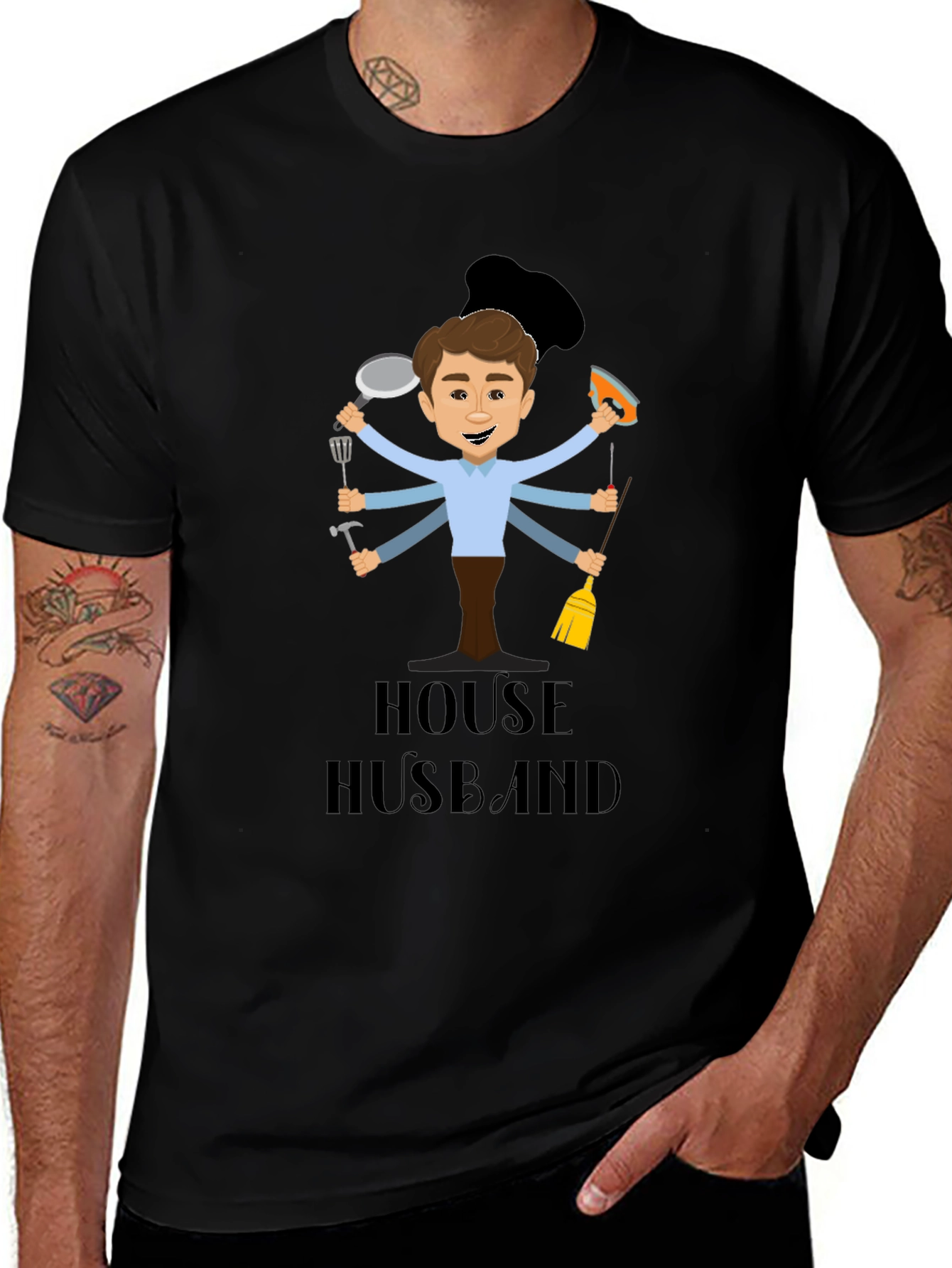 House Husband Graphic Tee - Multi-Tasking Dad