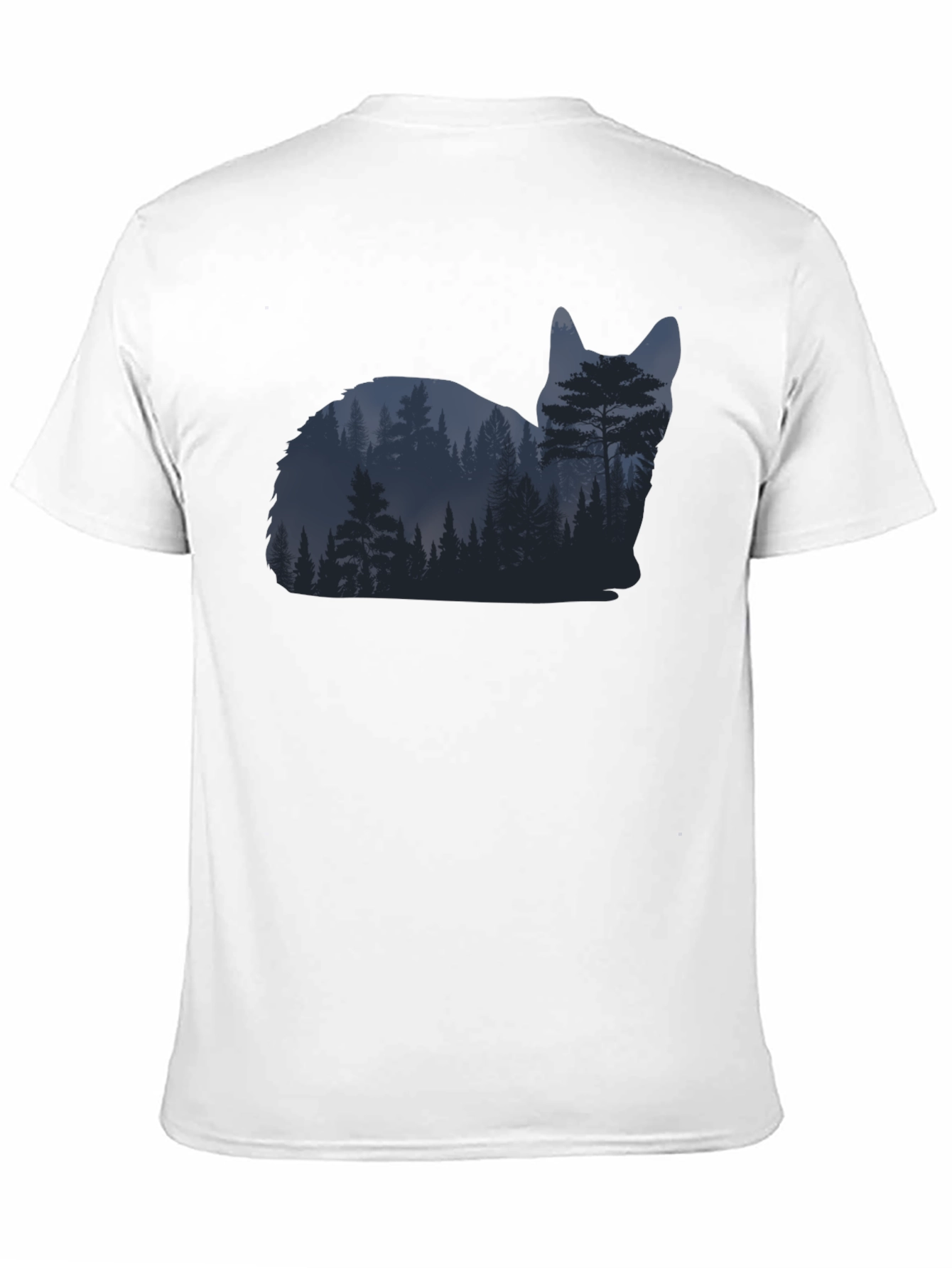 Nature Cat Graphic Tee - Black Cotton Blend