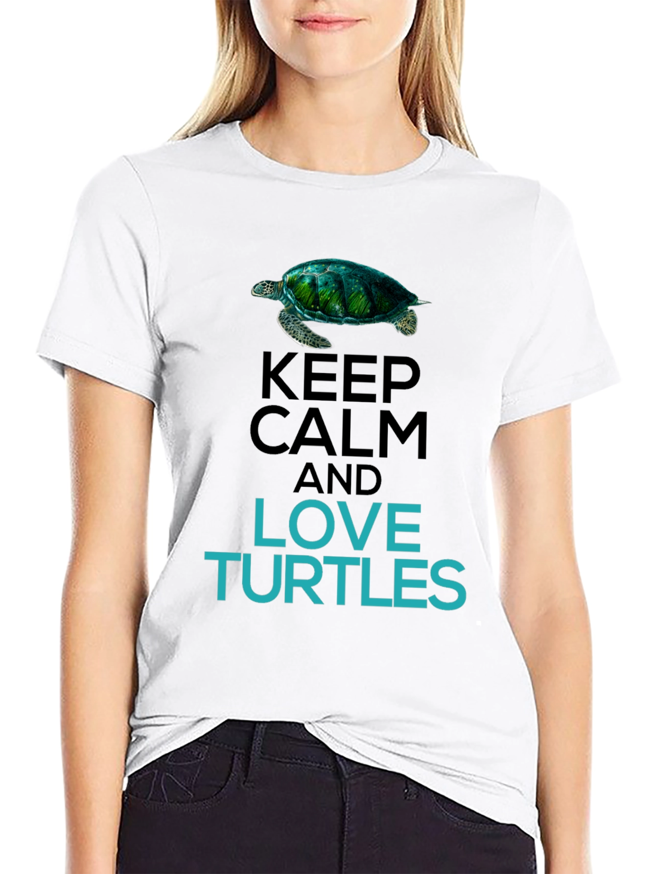 Keep Calm Love Turtles Graphic Tee