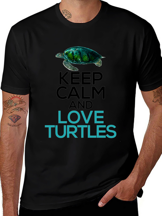 Keep Calm Love Turtles Graphic Tee