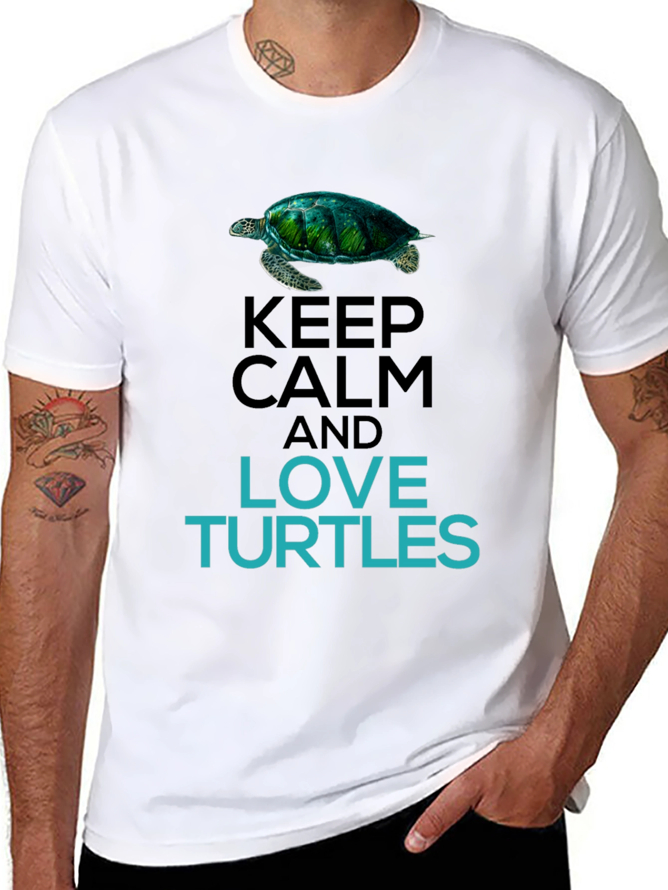 Keep Calm Love Turtles Graphic Tee