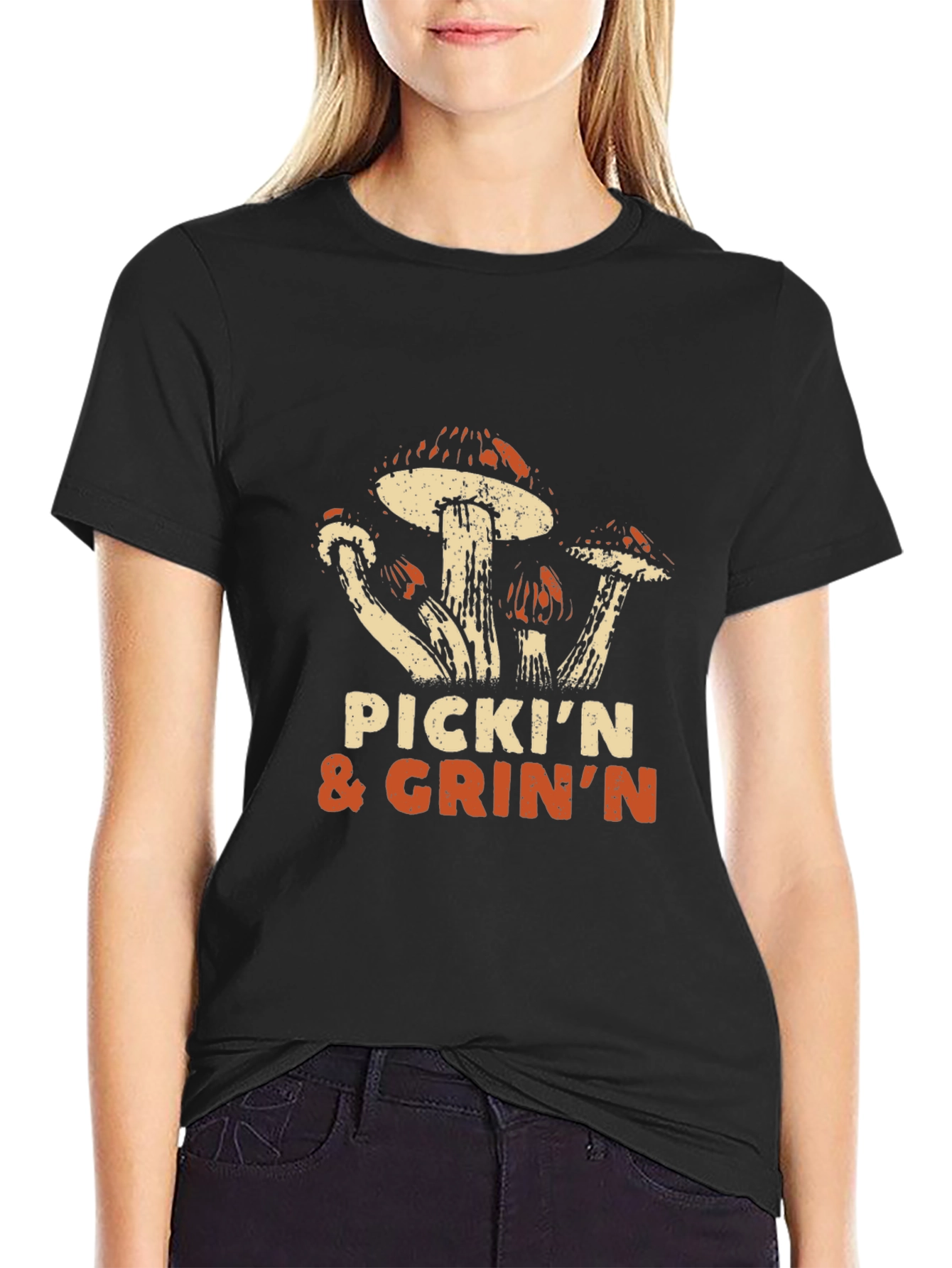Pickin & Grinnin Mushroom T-Shirt