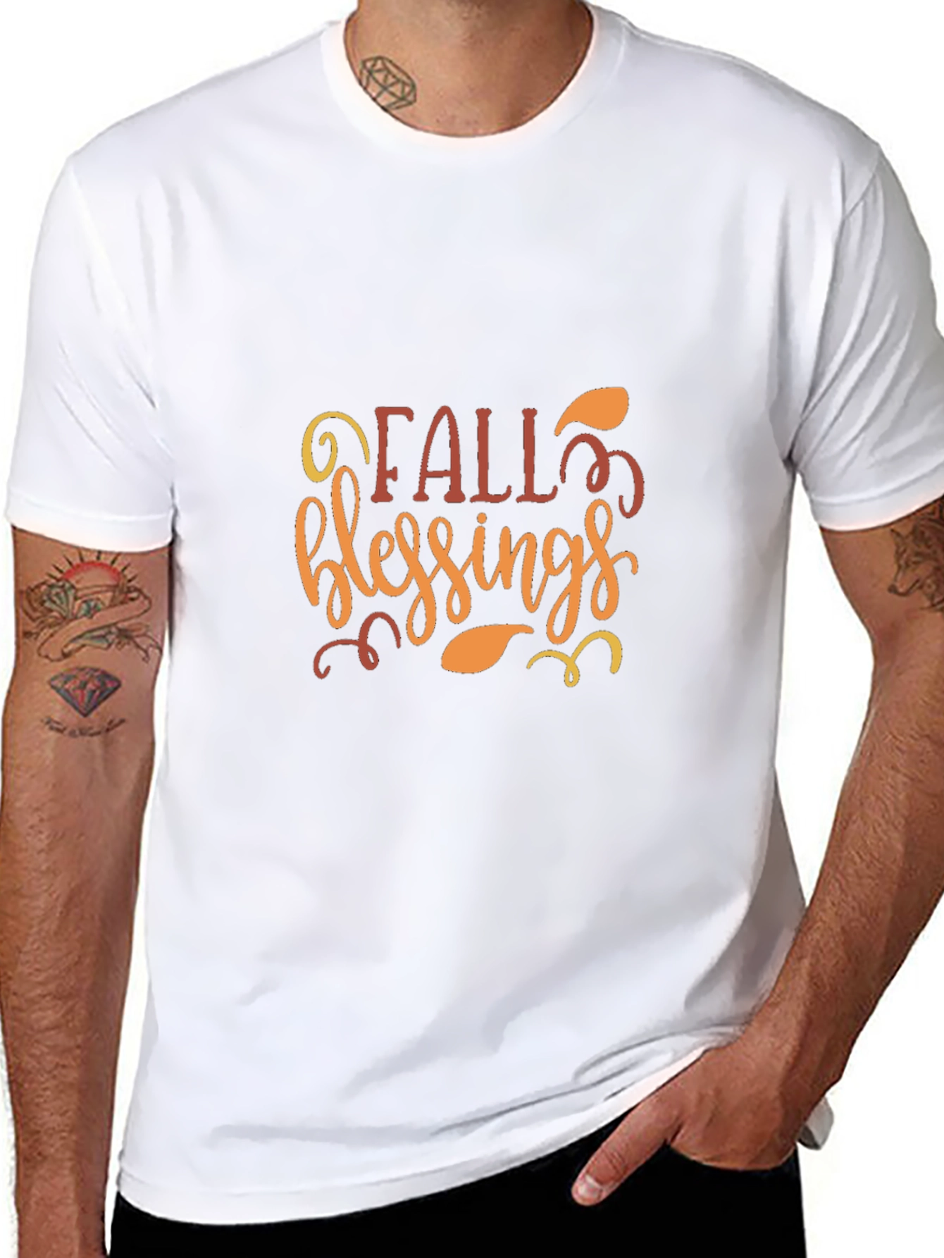 Fall Blessings Graphic Tee - Black