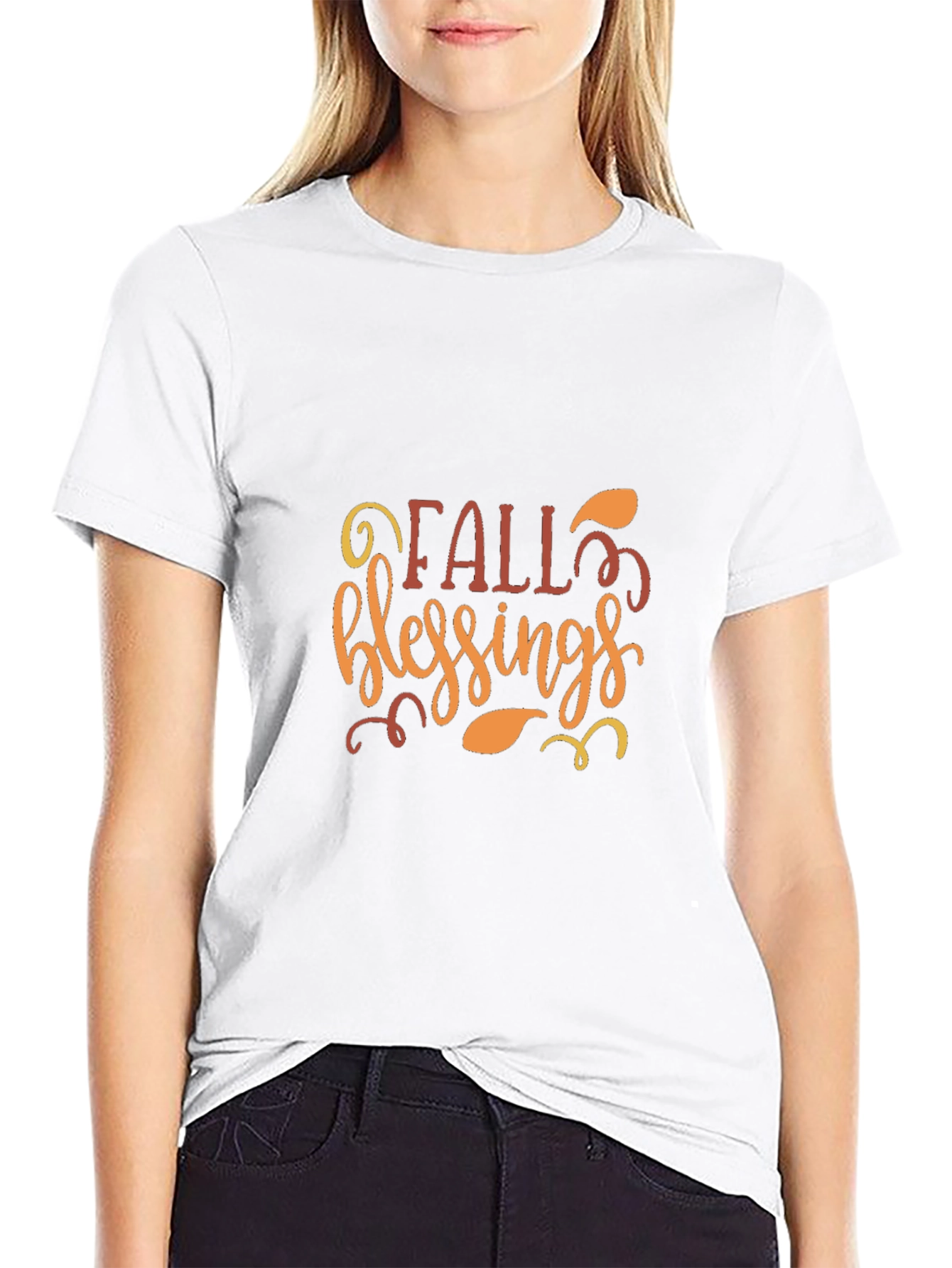 Fall Blessings Graphic Tee - Black