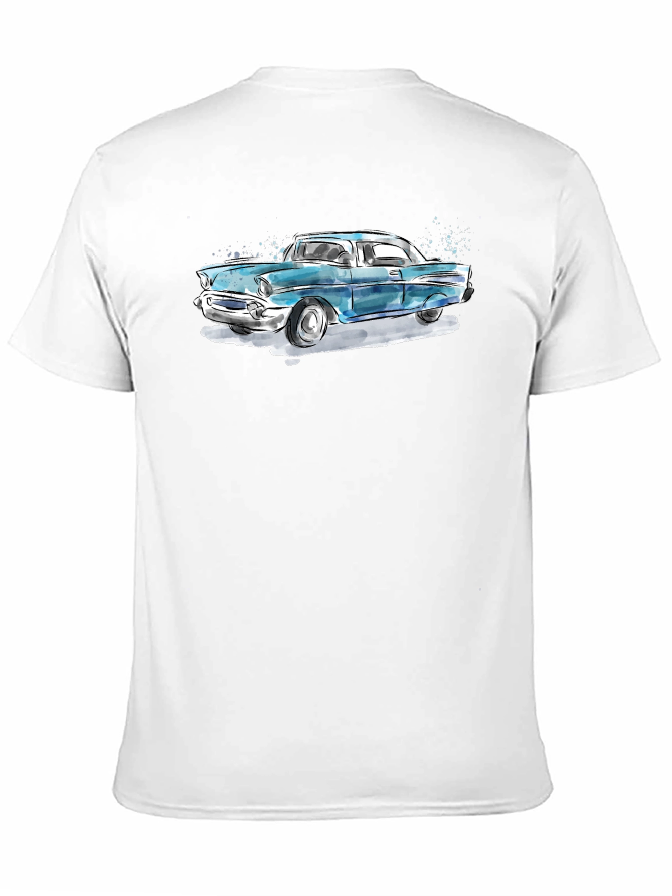Classic Car Graphic Tee - Black Cotton T-Shirt