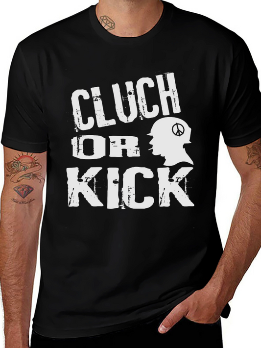 Clutch or Kick T-Shirt - Military Style Peace Design