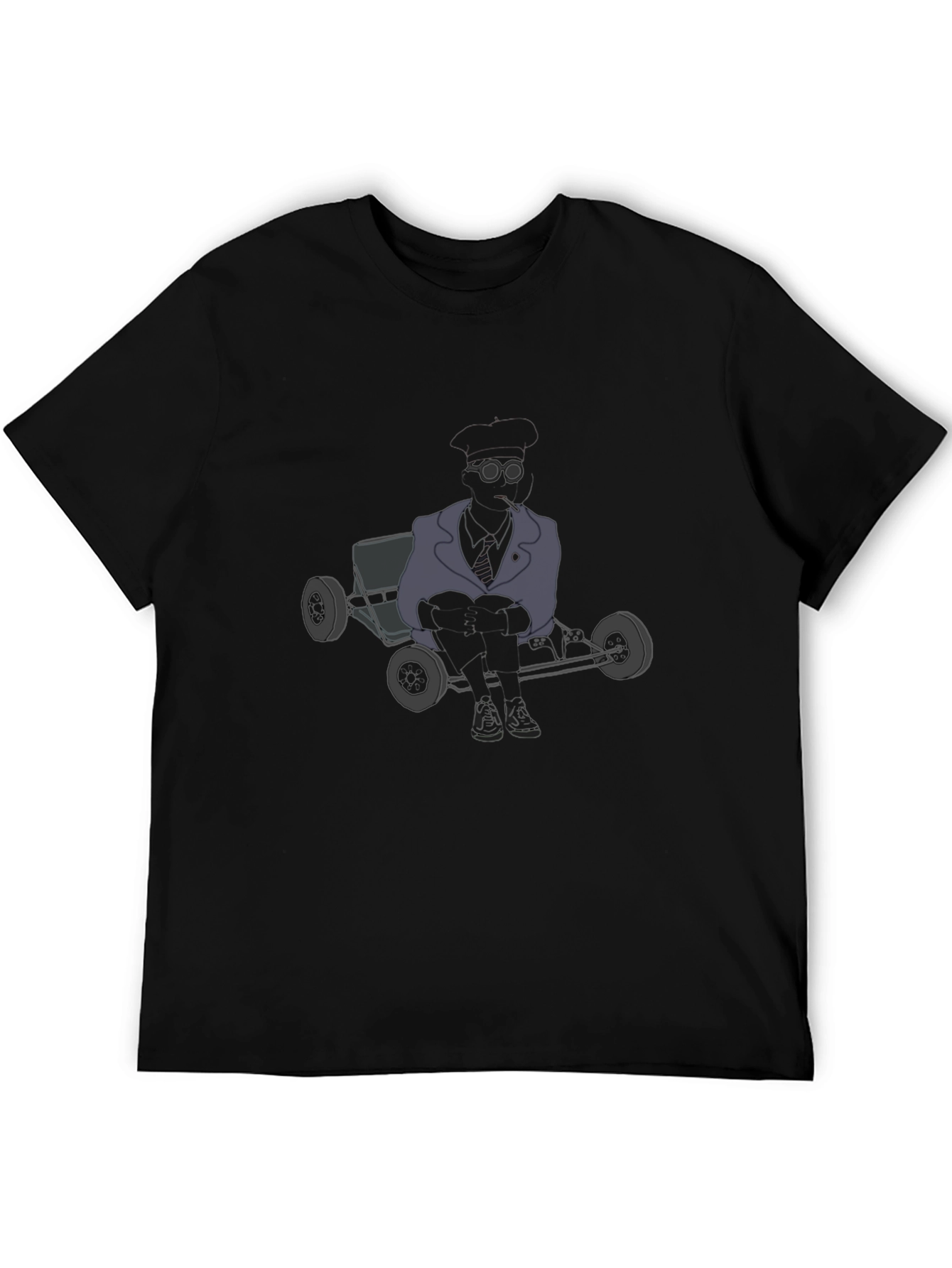 Mens Graphic Tee - Steampunk Kart Design
