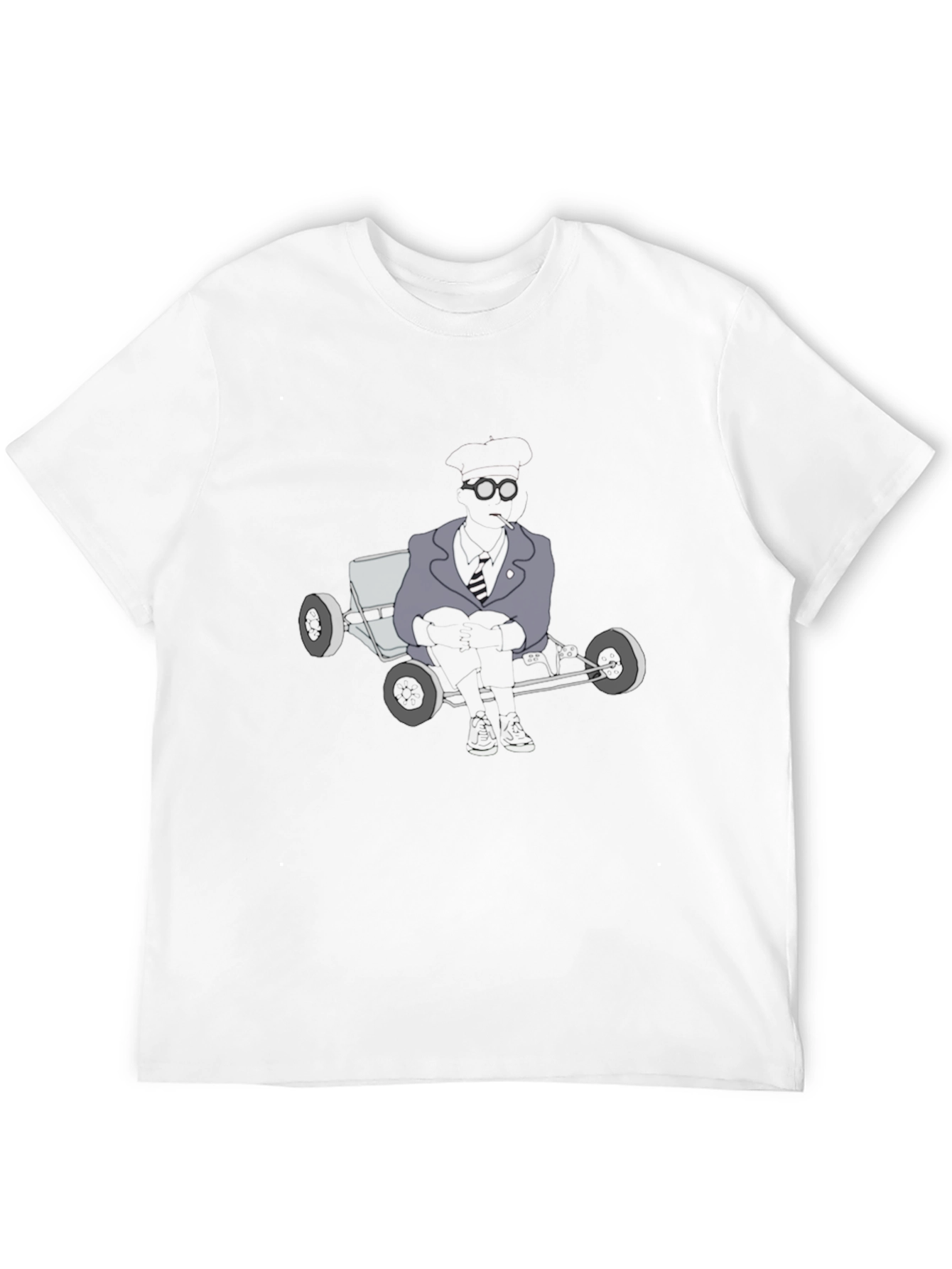 Mens Graphic Tee - Steampunk Kart Design