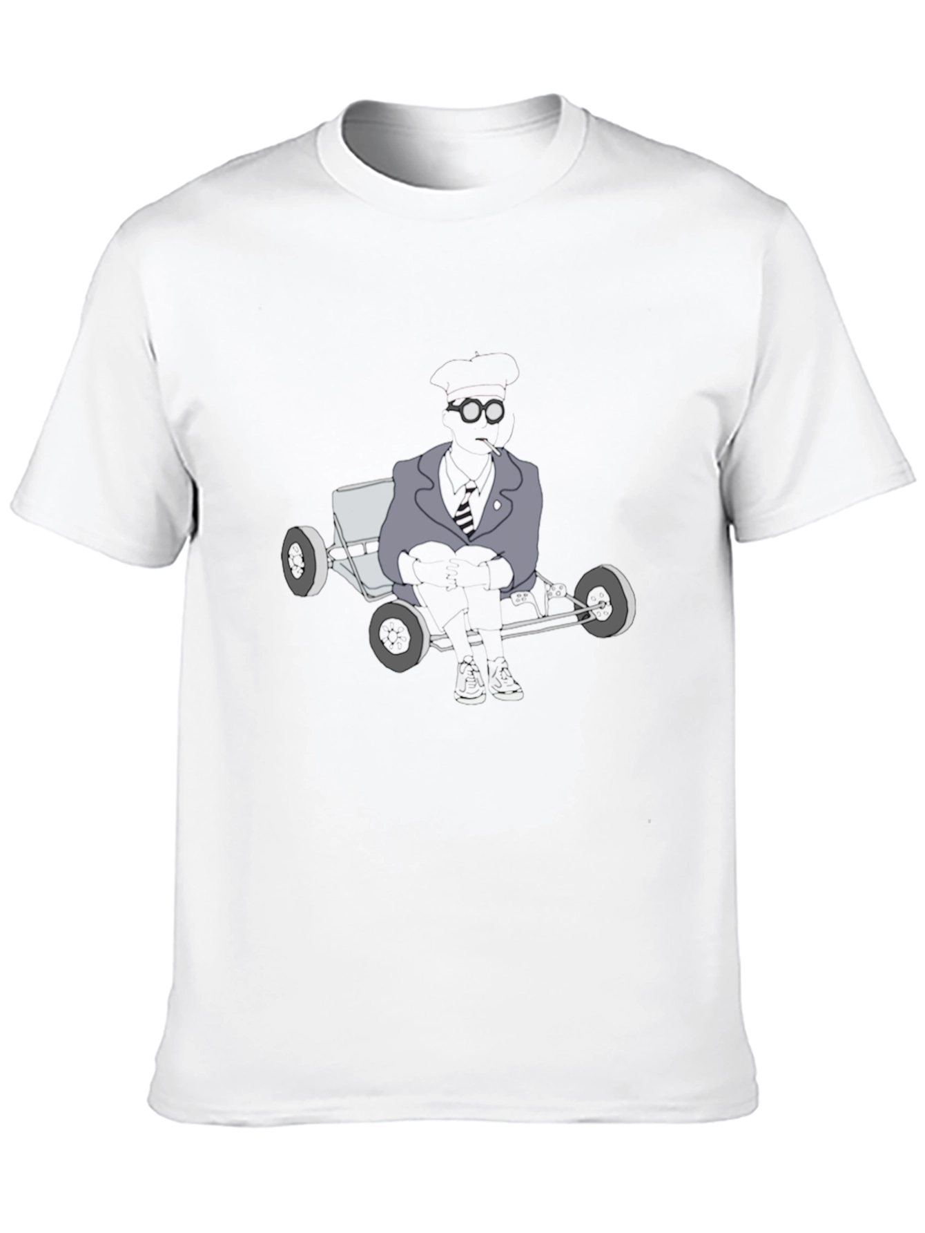 Mens Graphic Tee - Steampunk Kart Design