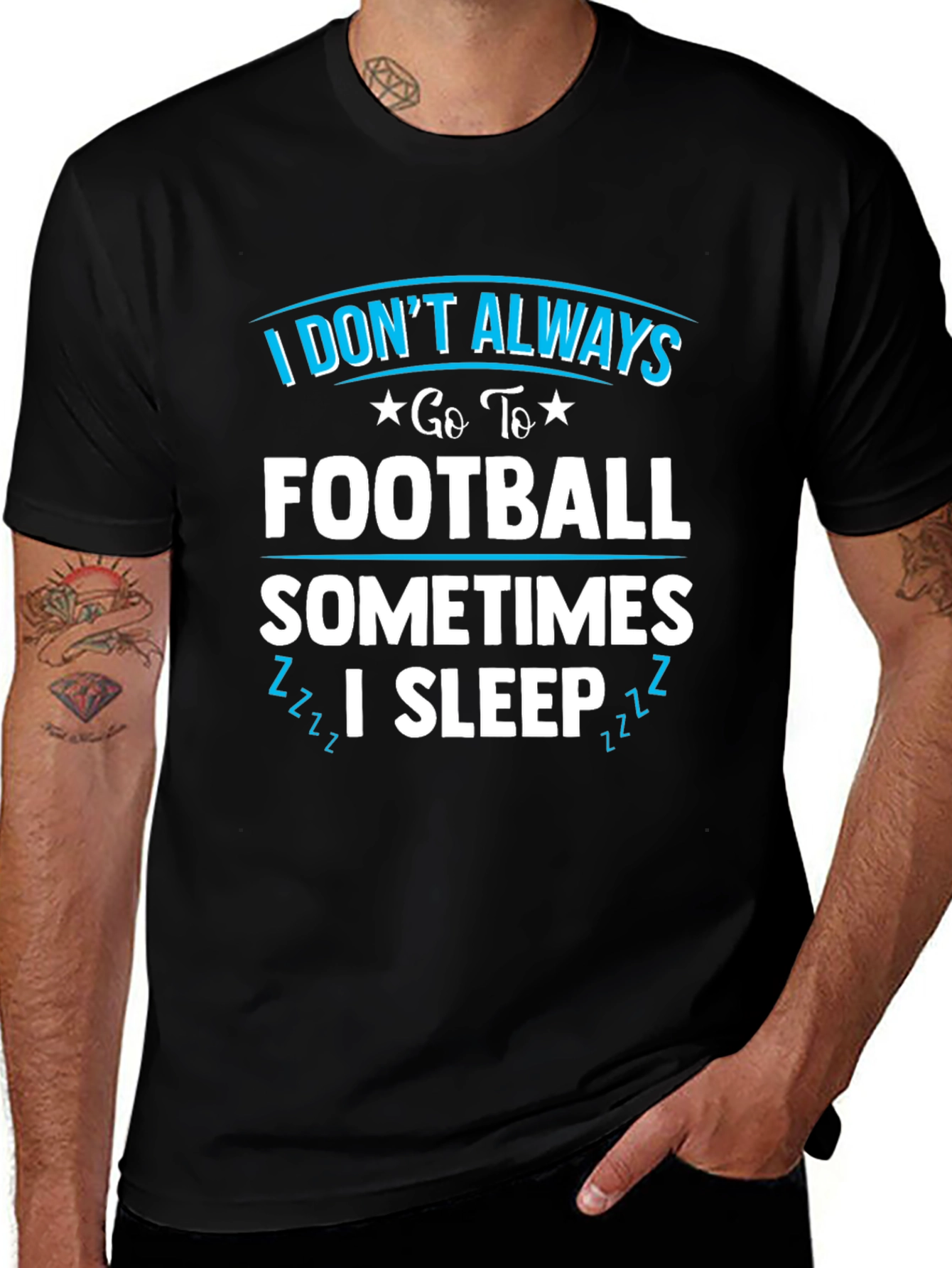 Funny Football & Sleep Graphic Tee