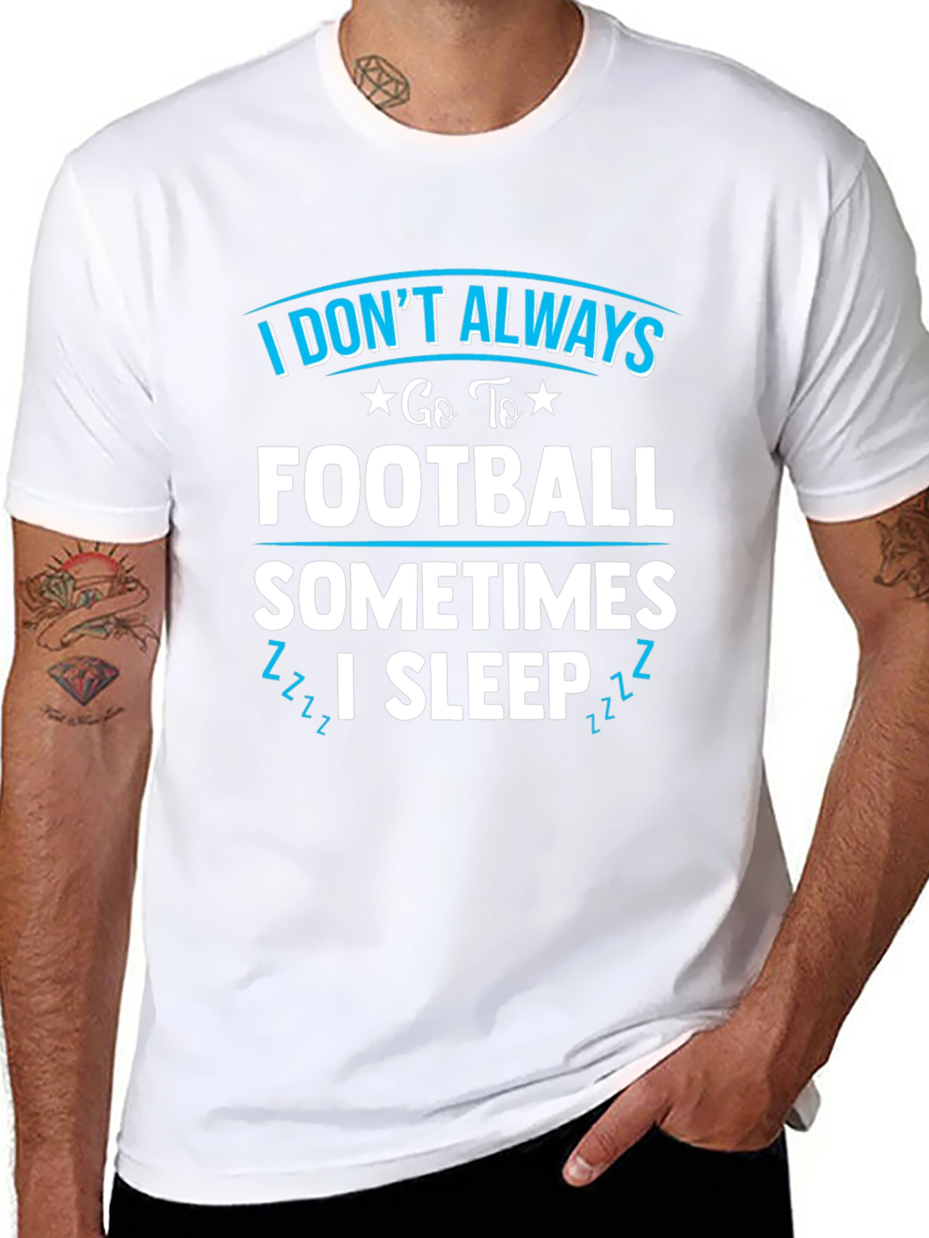 Funny Football & Sleep Graphic Tee