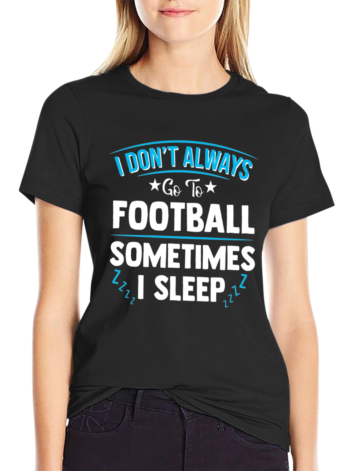 Funny Football & Sleep Graphic Tee