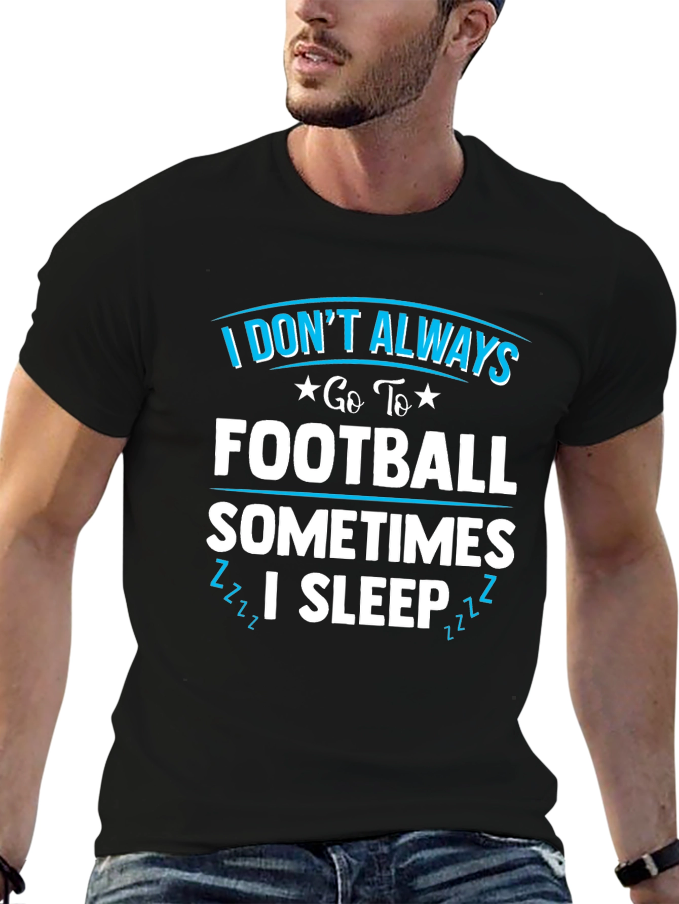 Funny Football & Sleep Graphic Tee