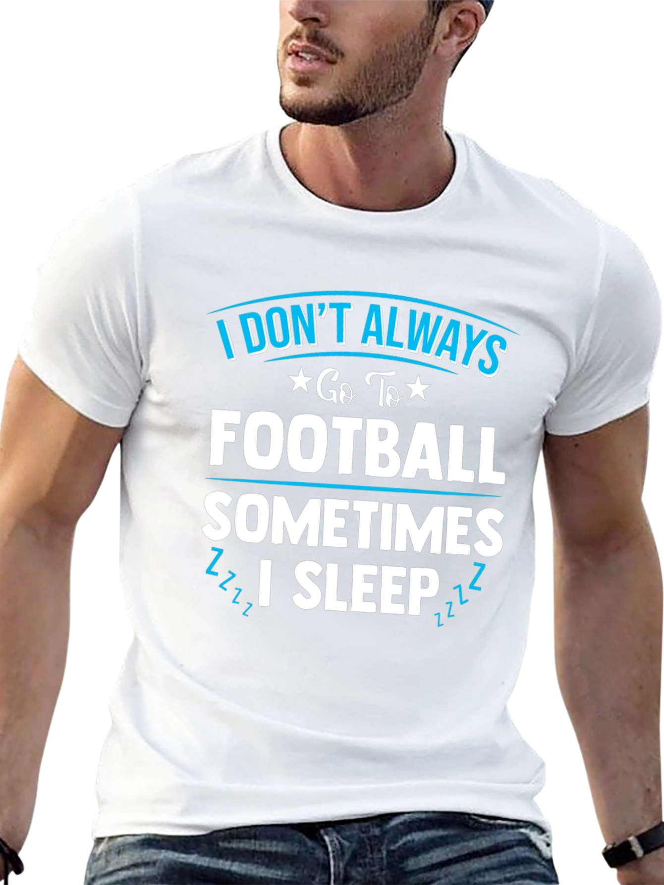 Funny Football & Sleep Graphic Tee