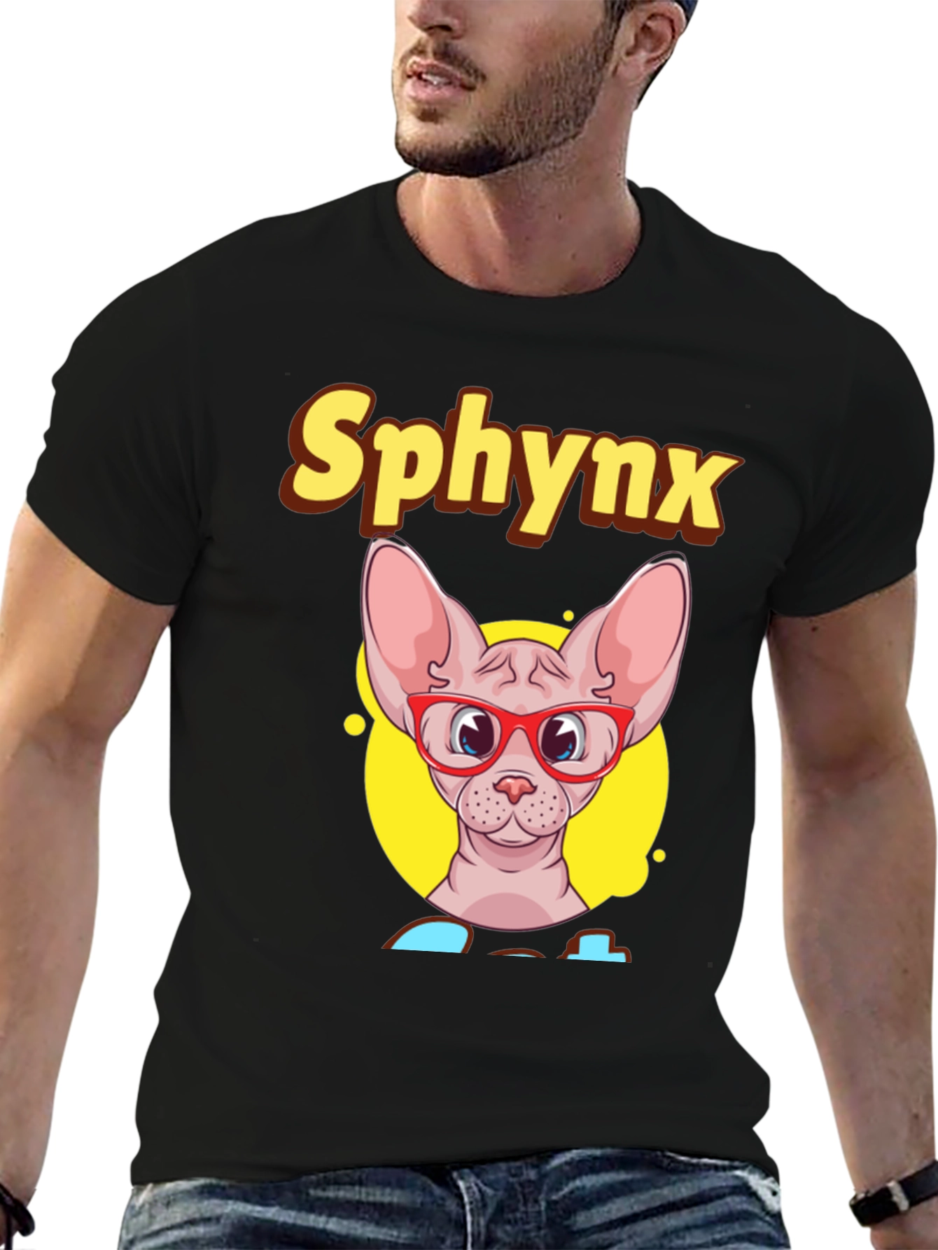 Sphynx Cat T-Shirt - Funny Cat with Glasses